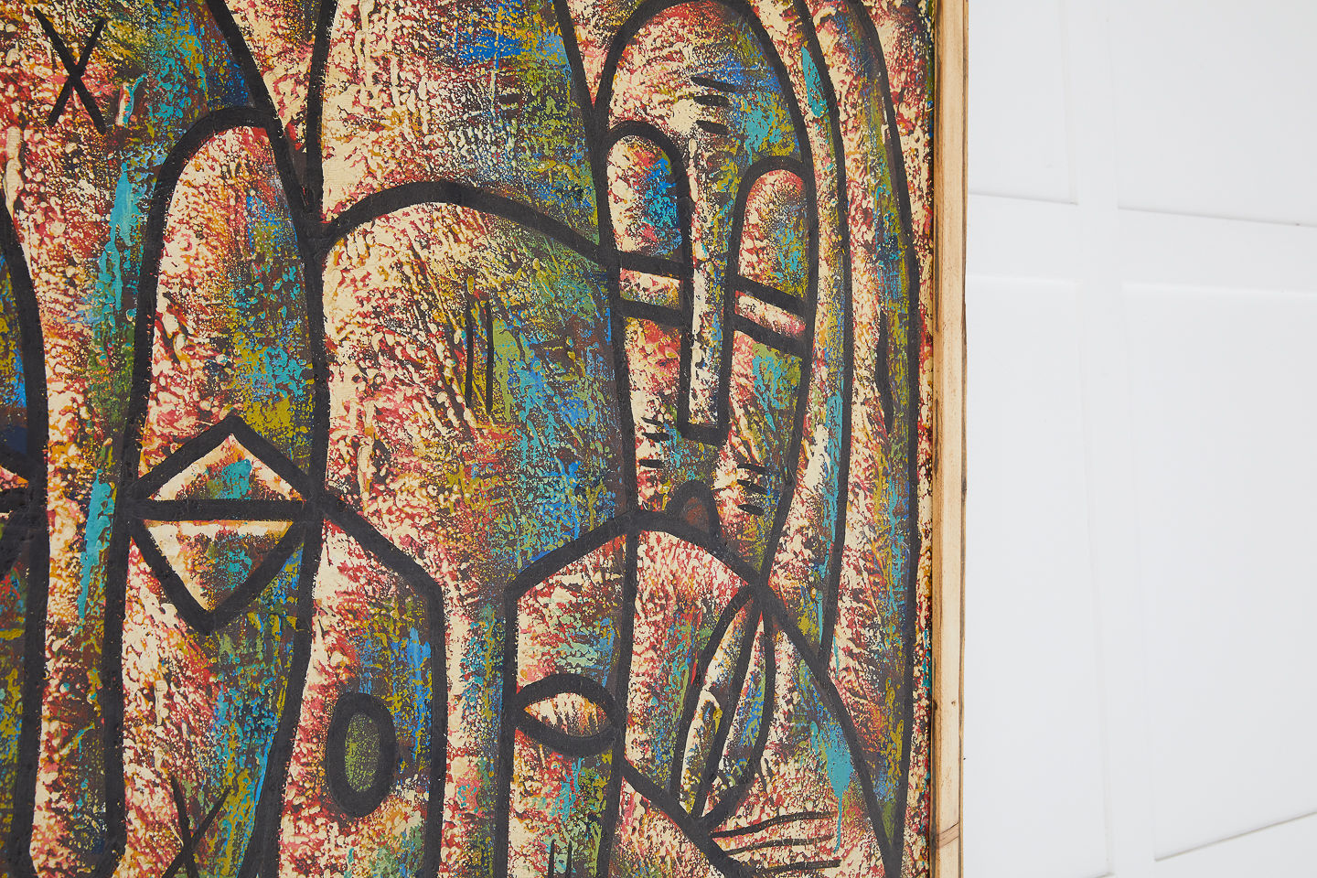 SOLD, 1970s Painting of African Masks