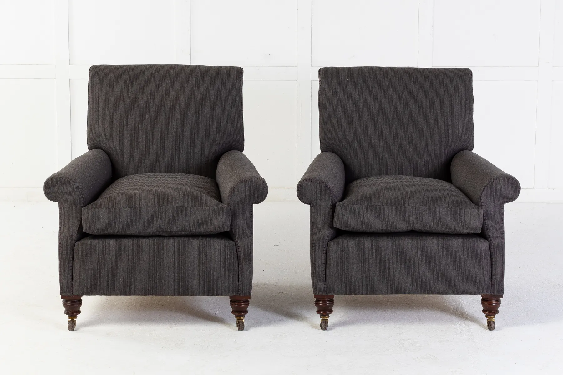 SOLD, Pair of 19th Century English Walnut Armchairs