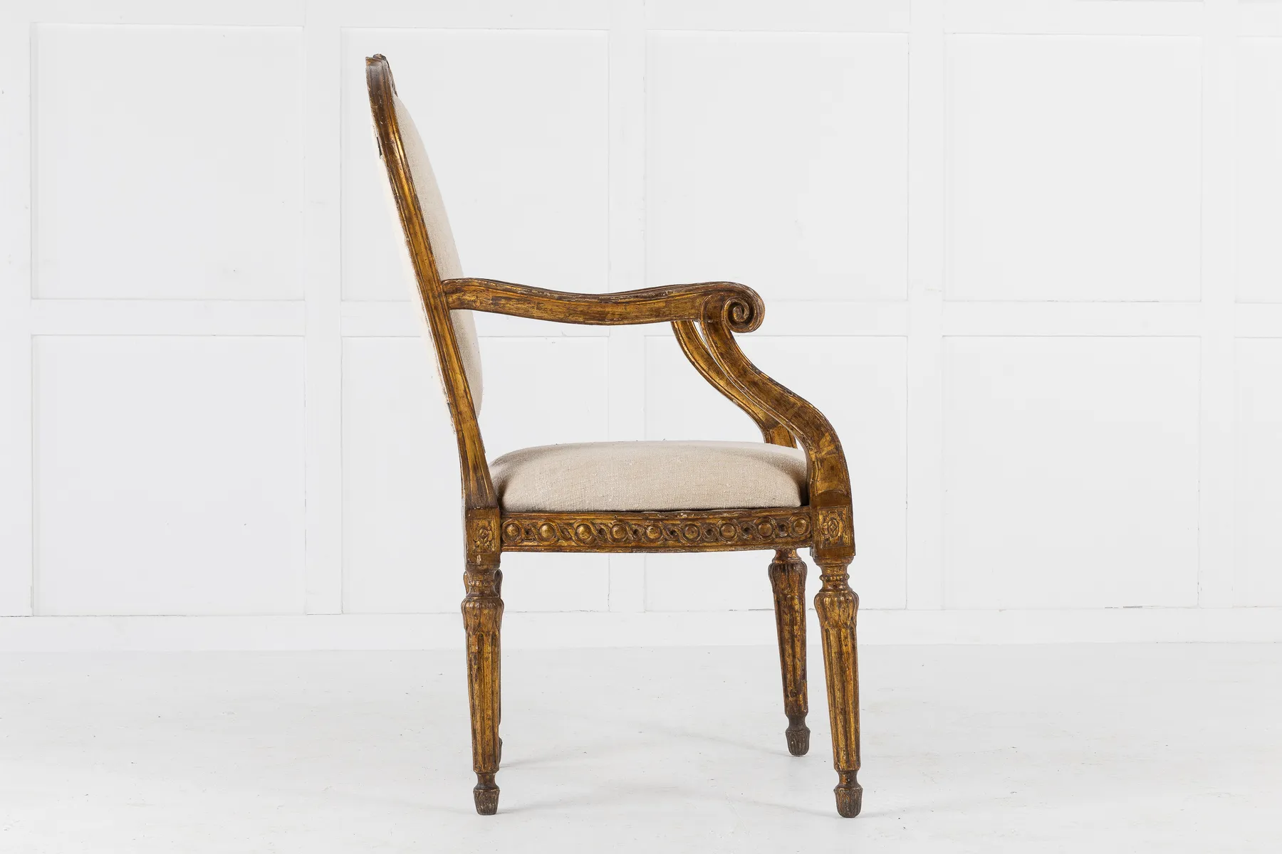SOLD, 18th Century Italian Gilt Armchair