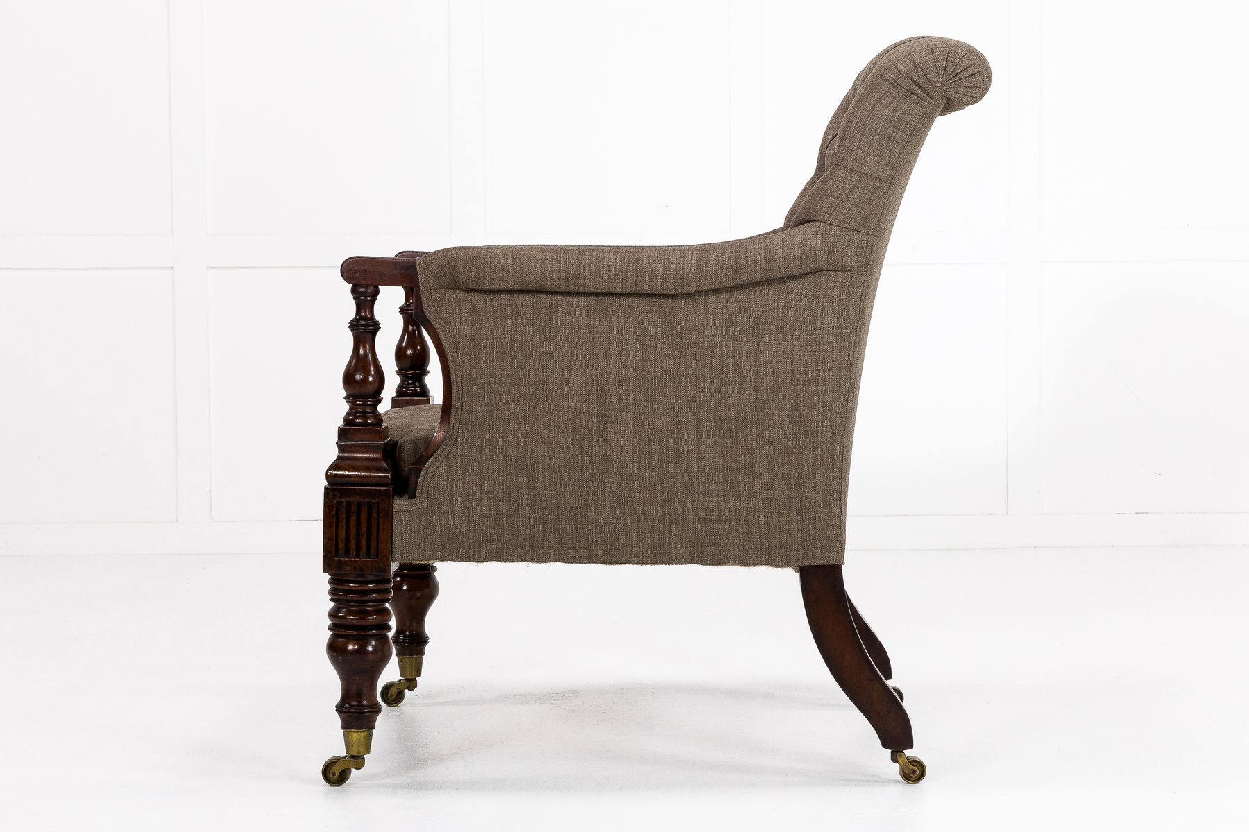 Early 19th Century English Mahogany Library Chair