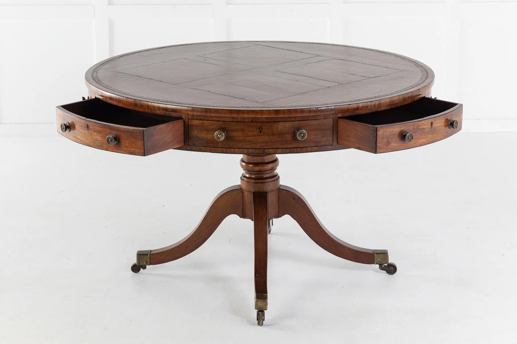 SOLD, English Regency Mahogany Drum Table