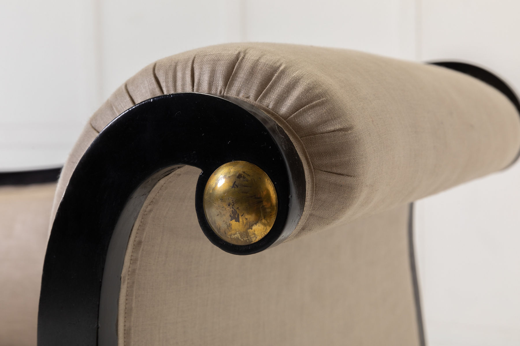 19th Century Ebonised Chaise Longue