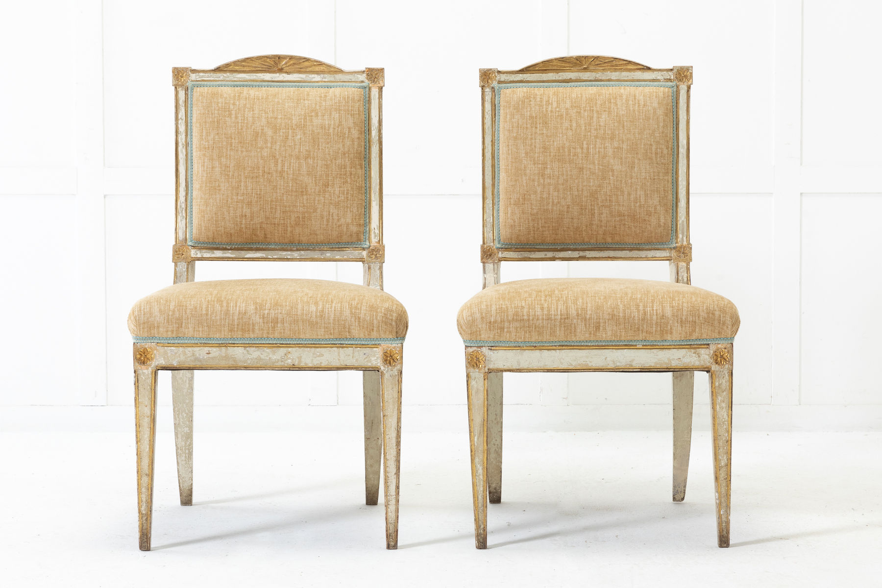 Pair of 18th Century Italian Painted Side Chairs