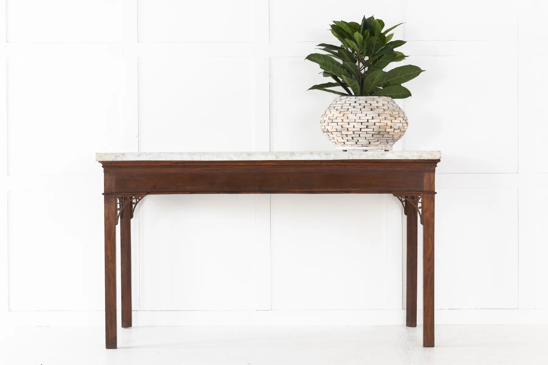 18th Century English George III Oak Console Table