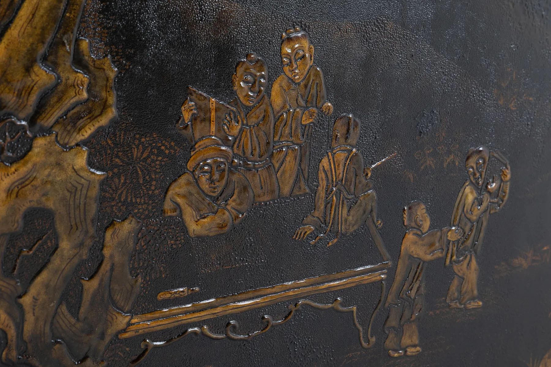 SOLD, Early 19th Century French Cabinet with Chinese Lacquer