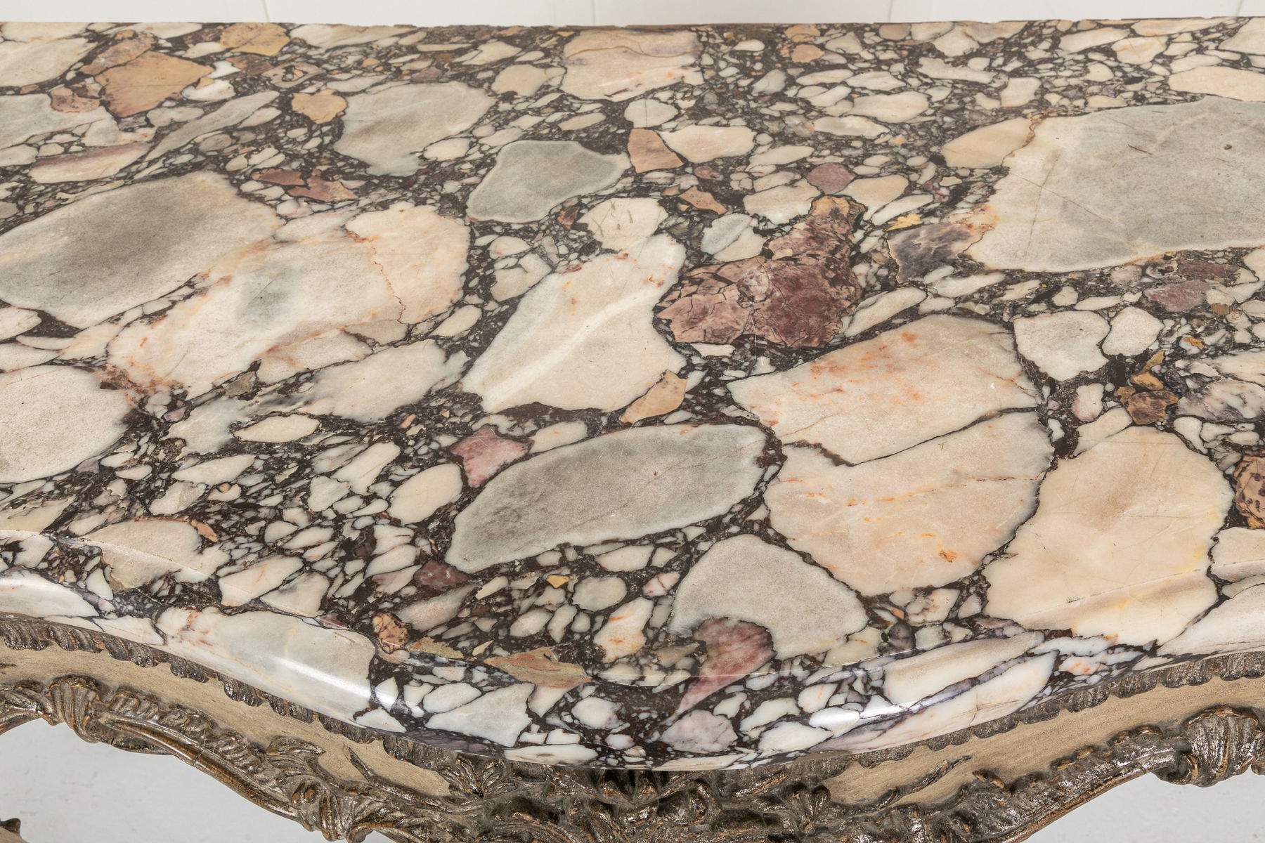 18th Century Italian Console Table with Marble Top