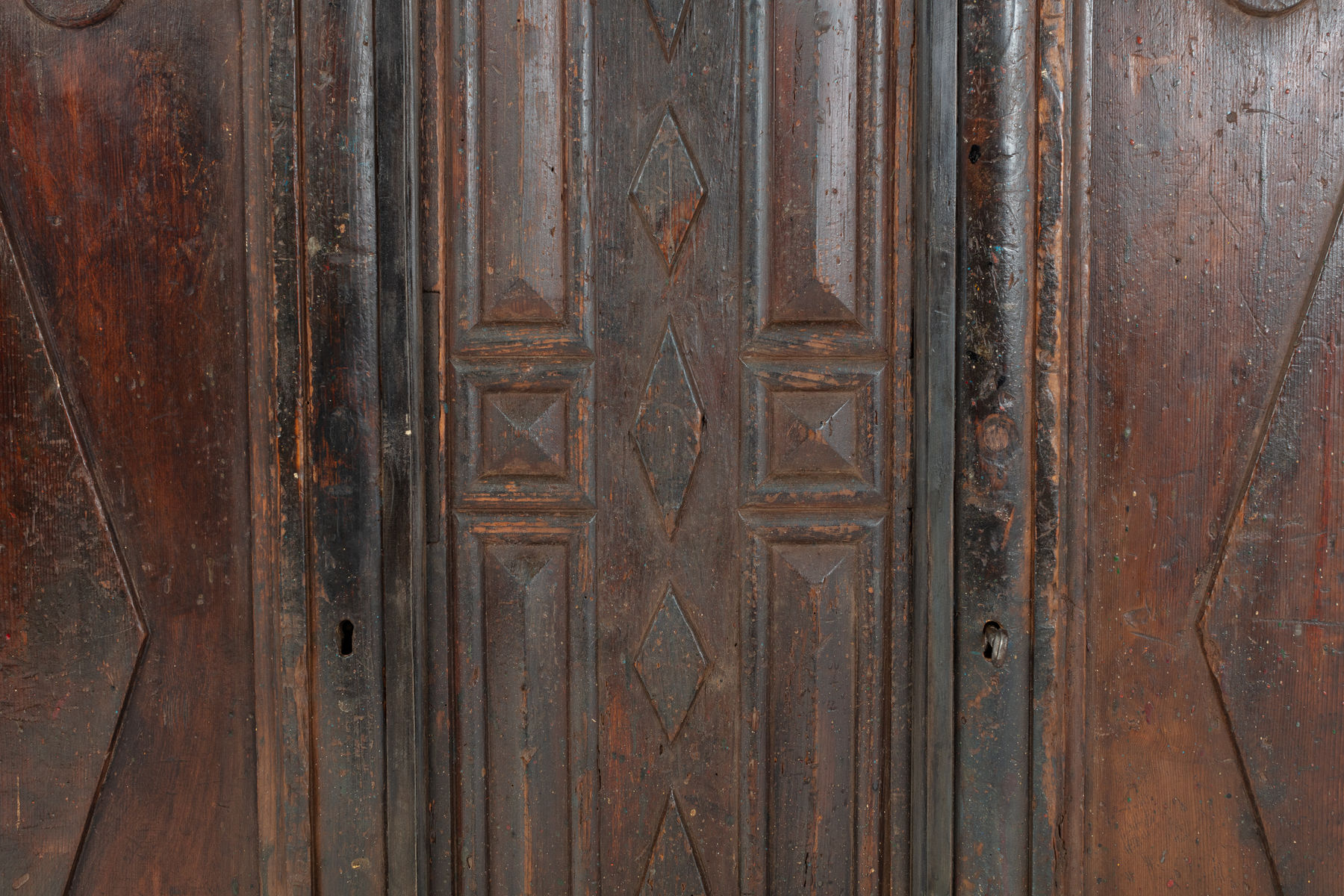 19th Century Italian Painted Pine Cabinet