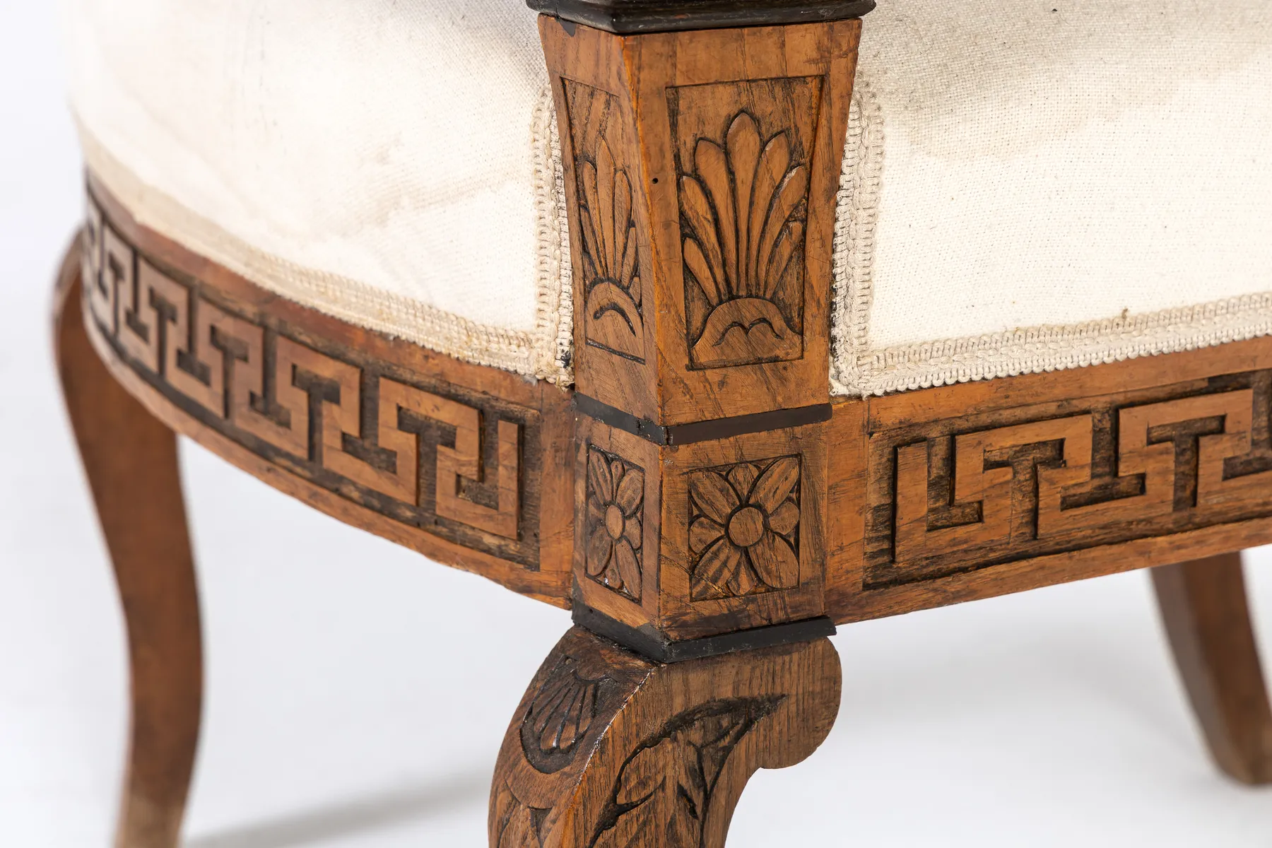 19th Century French Carved Beech Armchair