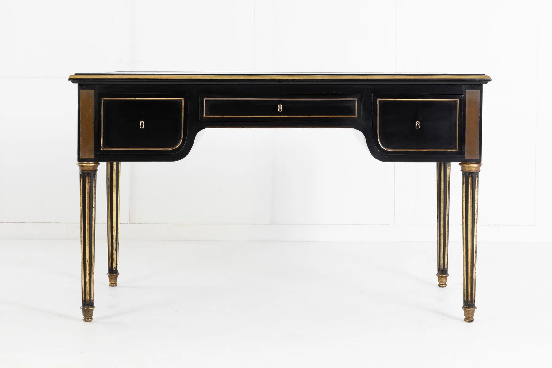 SOLD, 19th Century French Ebonised Bureau Plat