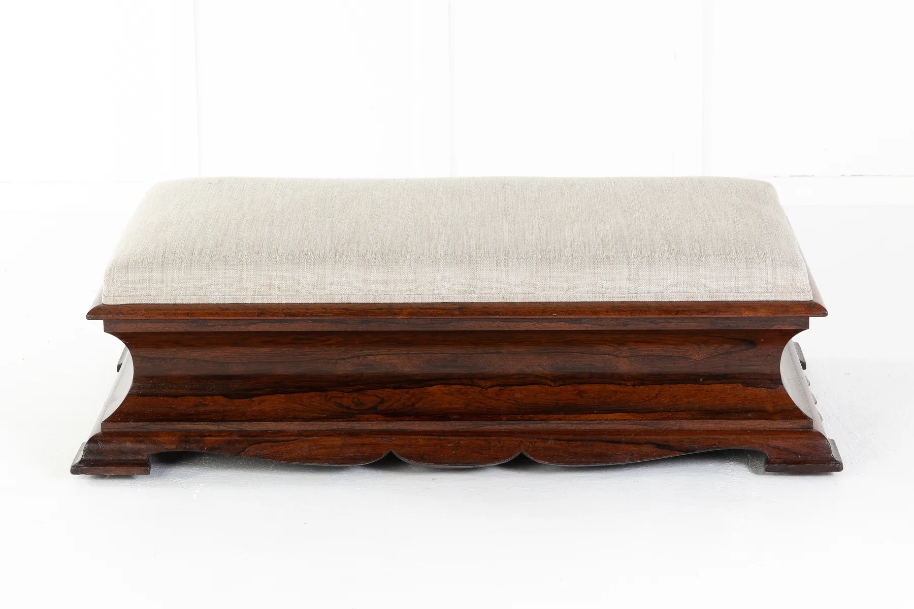 SOLD, English Regency Rosewood Ottoman