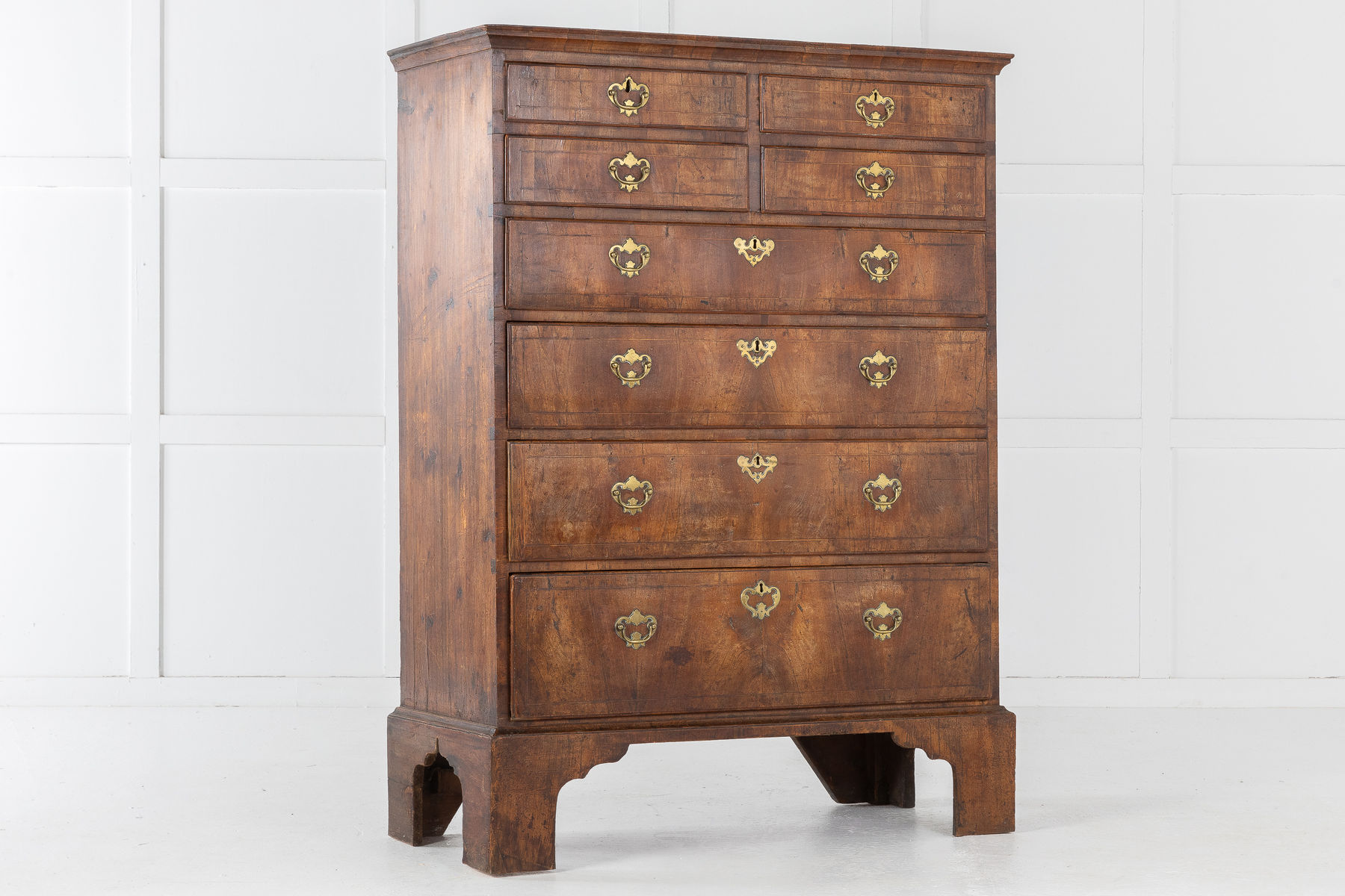 SOLD, George II Walnut Tall Chest