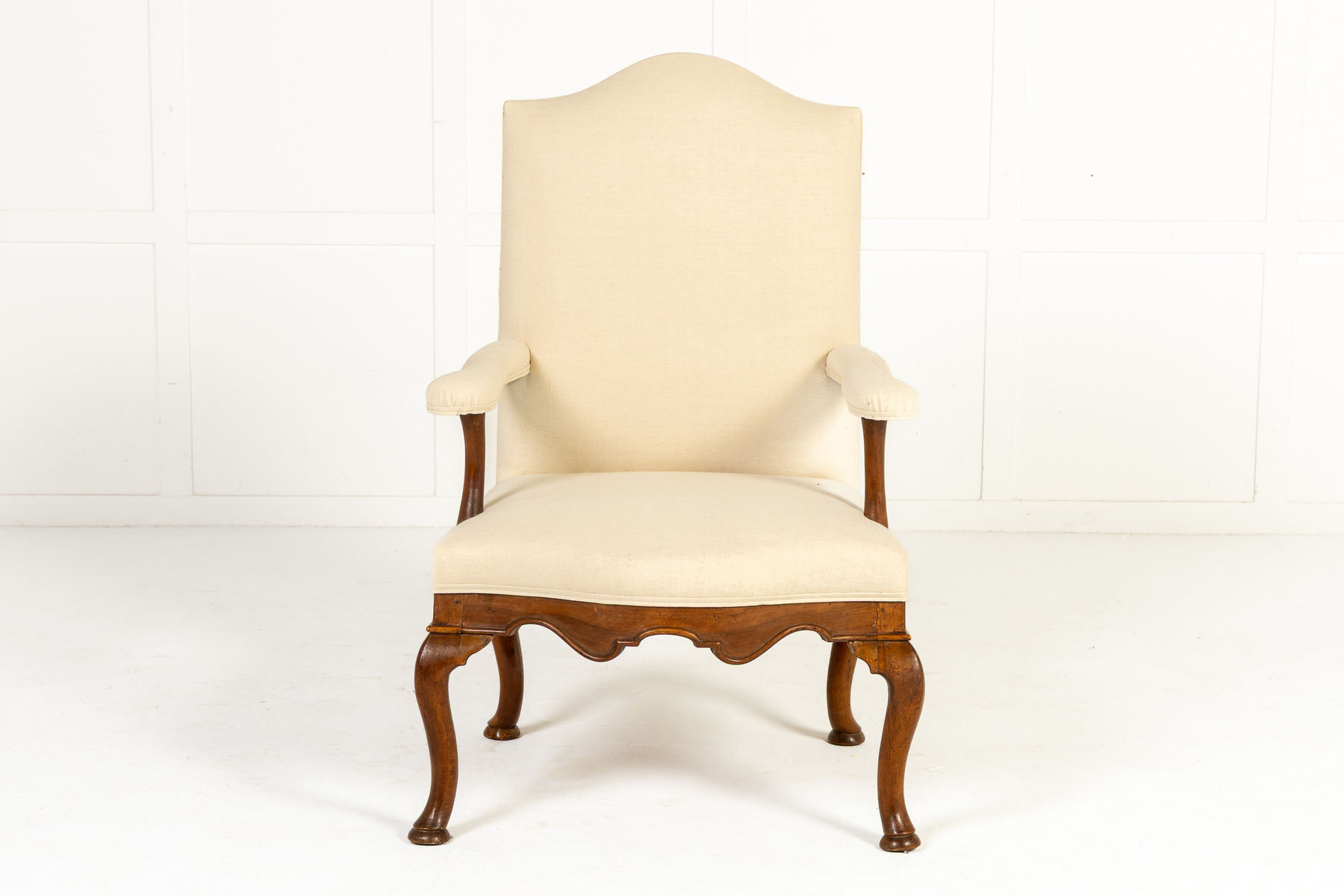 Pair of Large Scale 18th Century French Walnut Library Armchairs