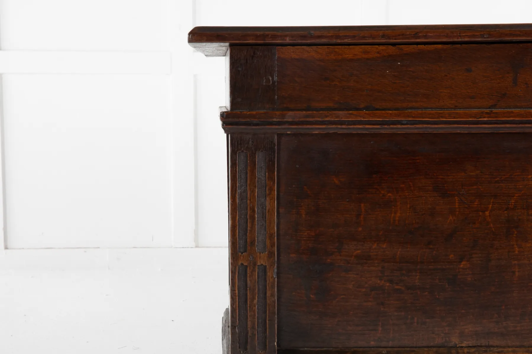 SOLD, 17th Century Panelled Oak Coffer