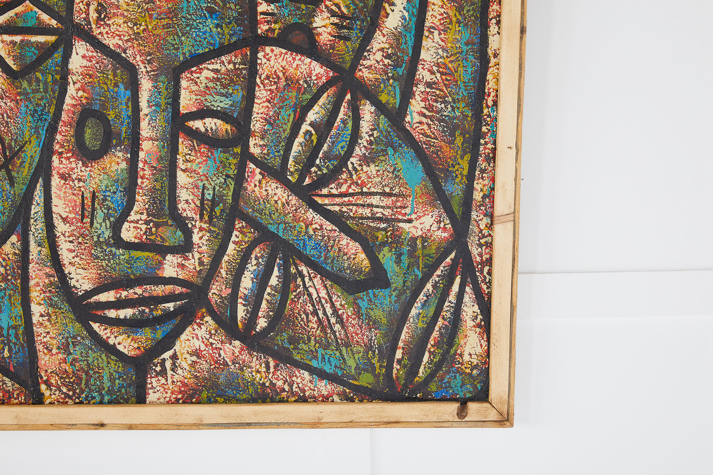 SOLD, 1970s Painting of African Masks