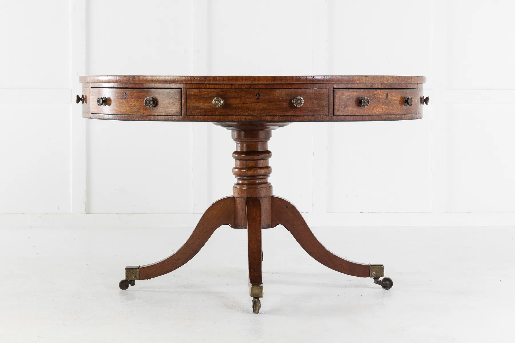 SOLD, English Regency Mahogany Drum Table