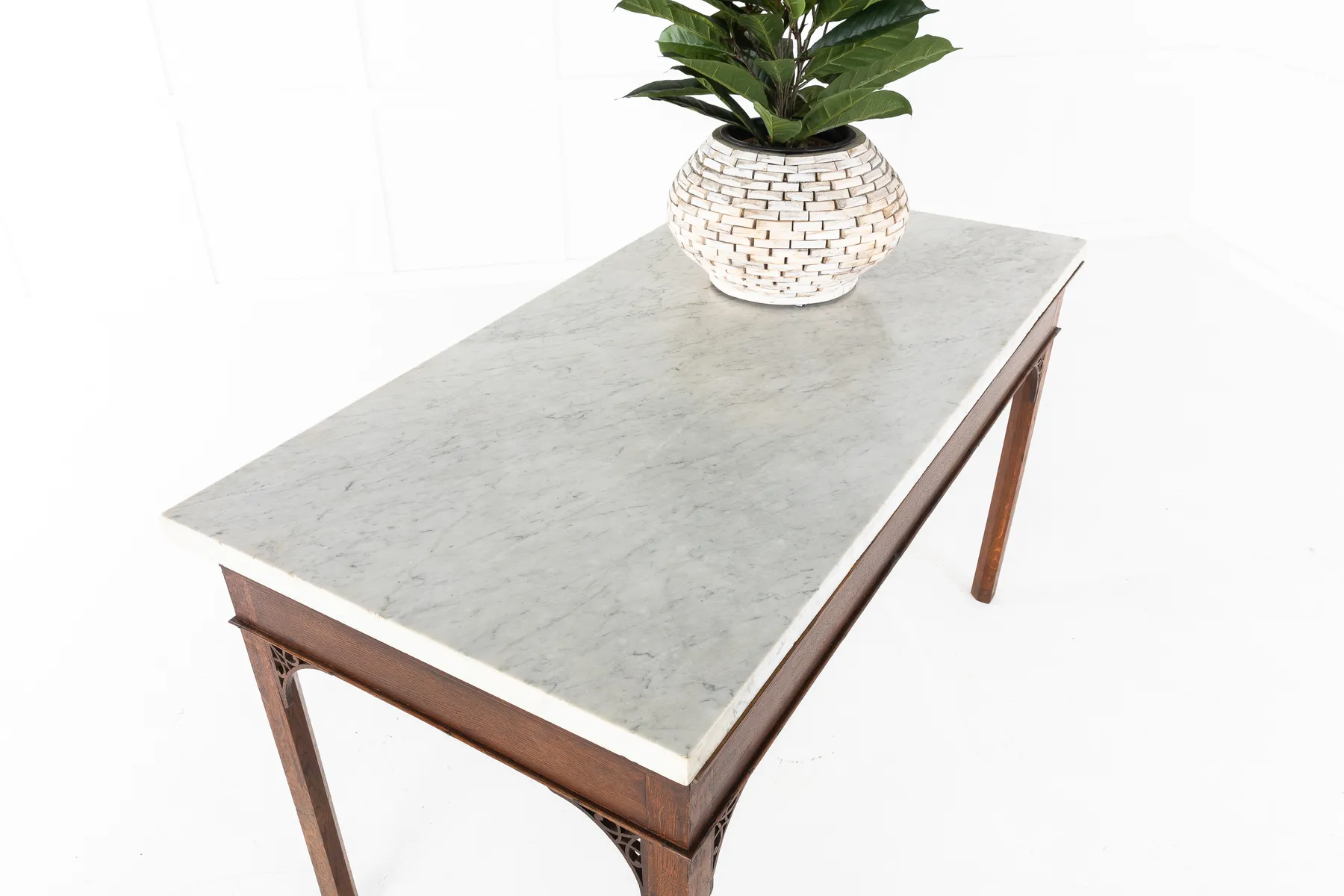 18th Century English George III Oak Console Table