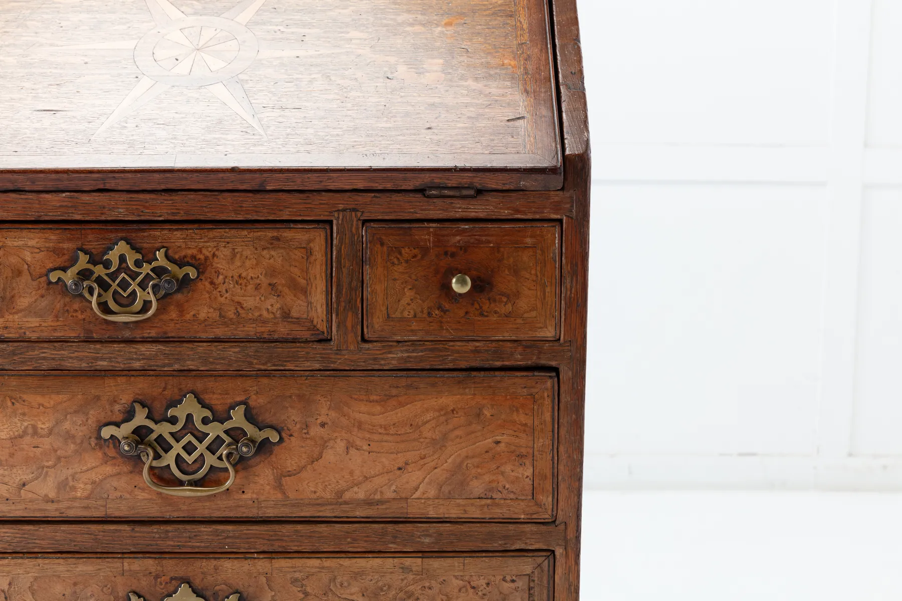 18th Century Estate Oak & Ash English Bureau