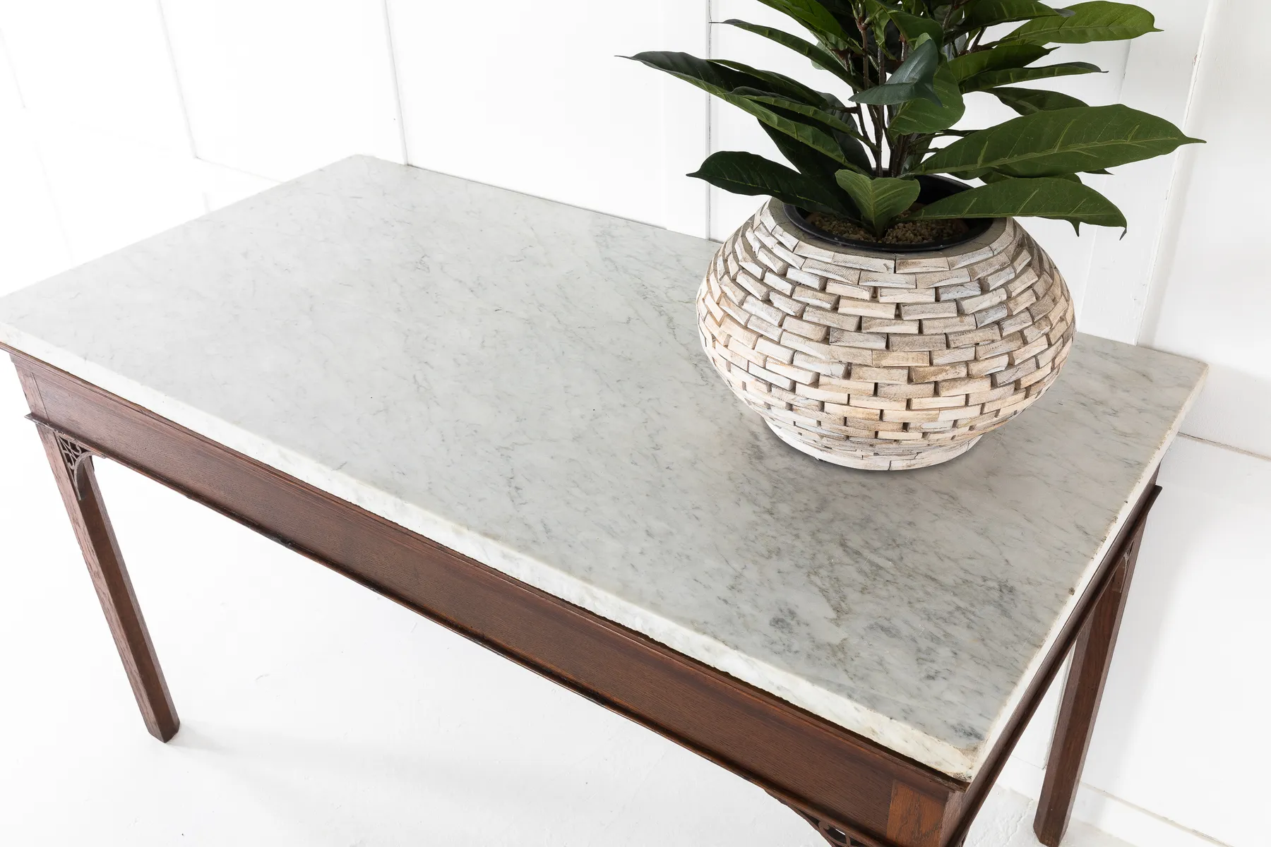 18th Century English George III Oak Console Table