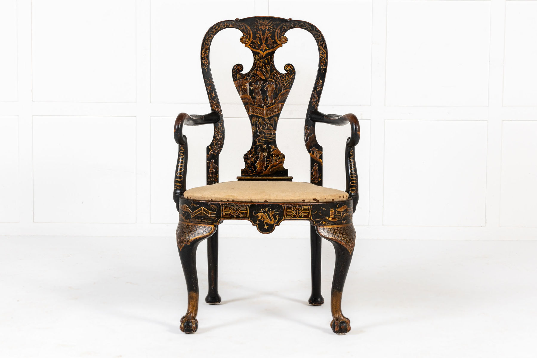 Japanned Open Armchair c.1910
