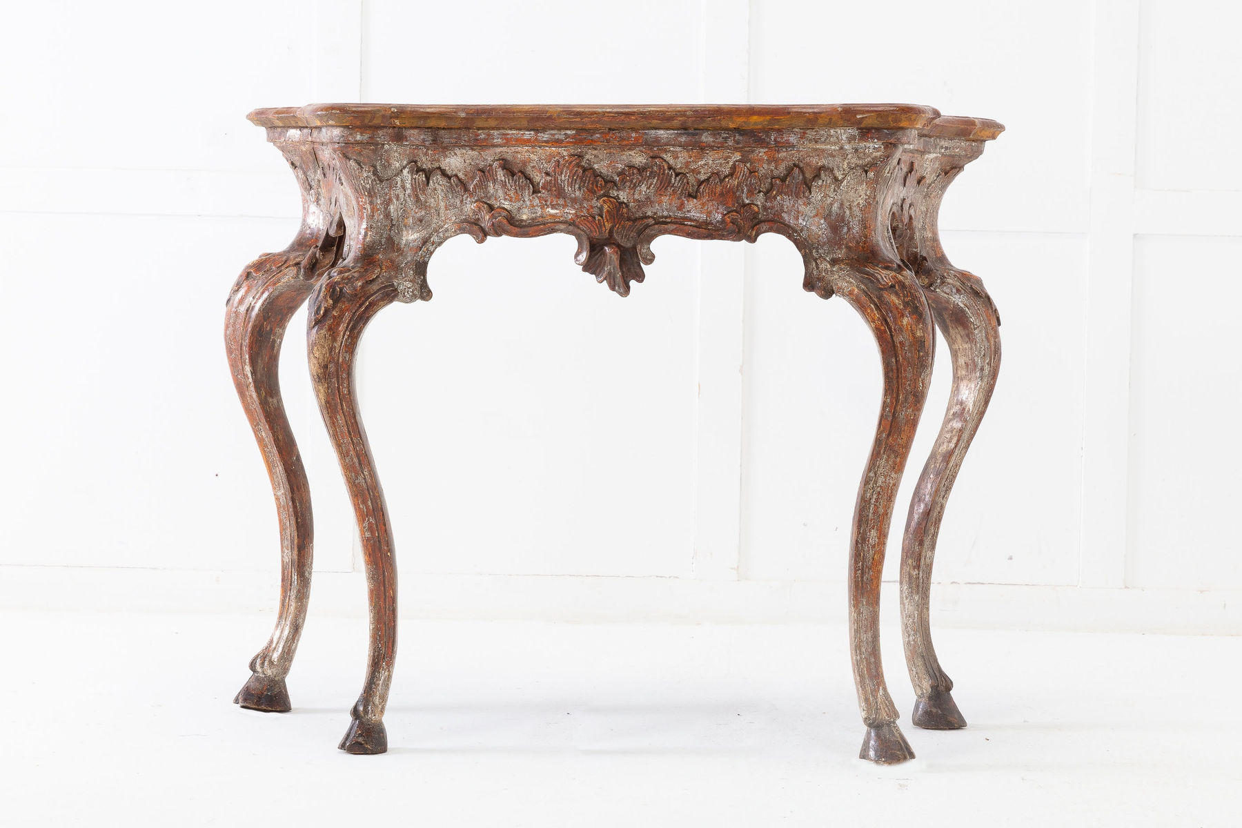 SOLD, 18th Century Italian Silver Gilt Console Table