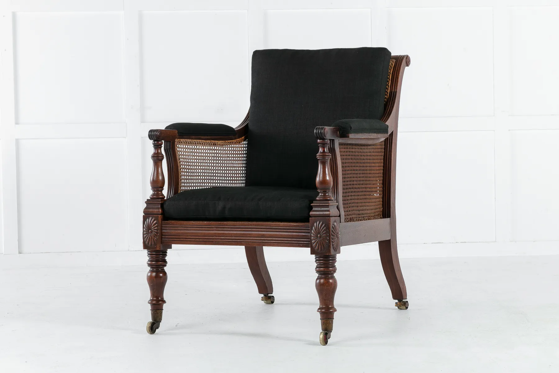 Early 19th Century English Mahogany Library Chair