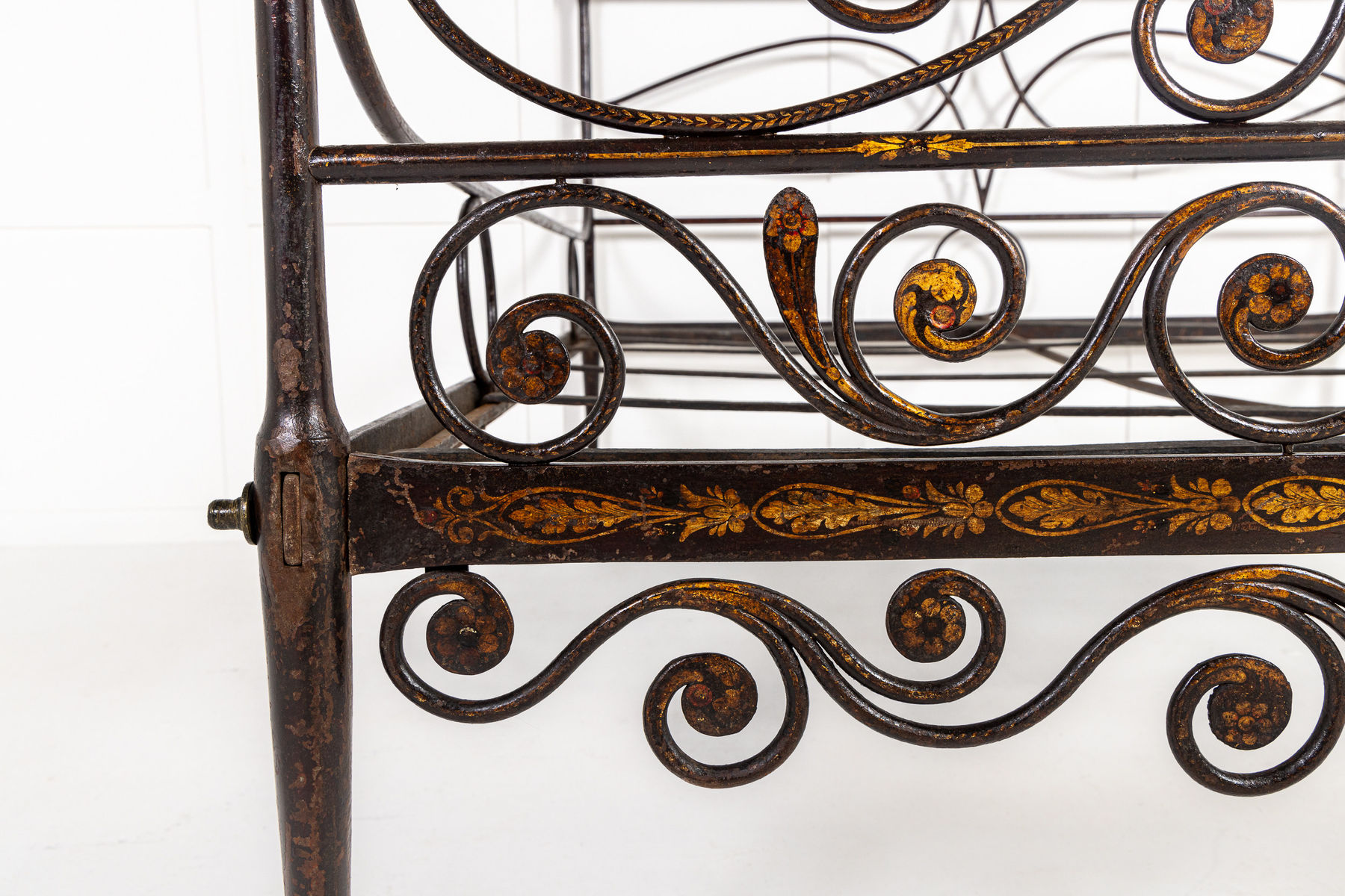 An Important Mid 19th Century Italian Wrought Iron Bed Frame