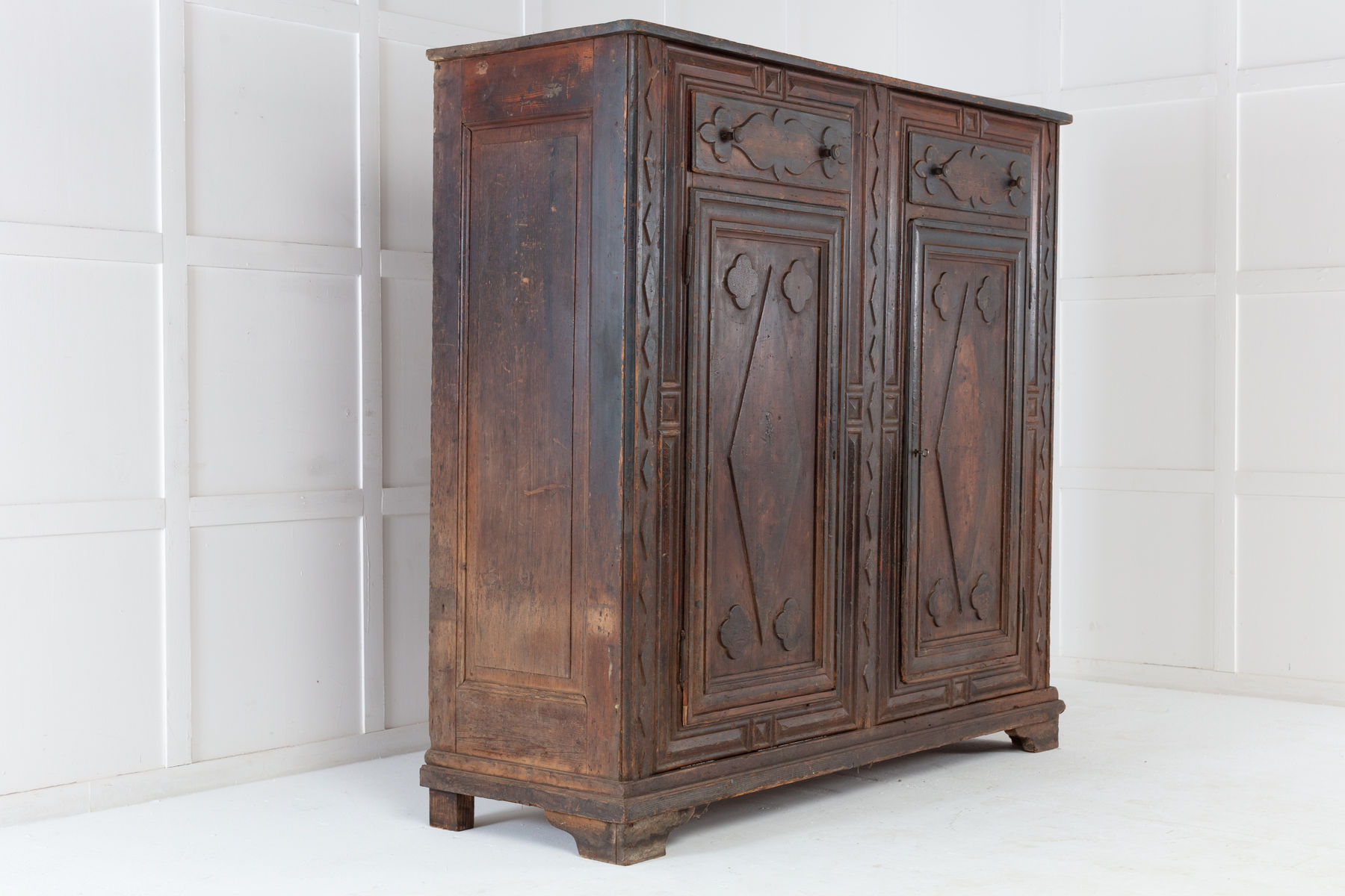 19th Century Italian Painted Pine Cabinet