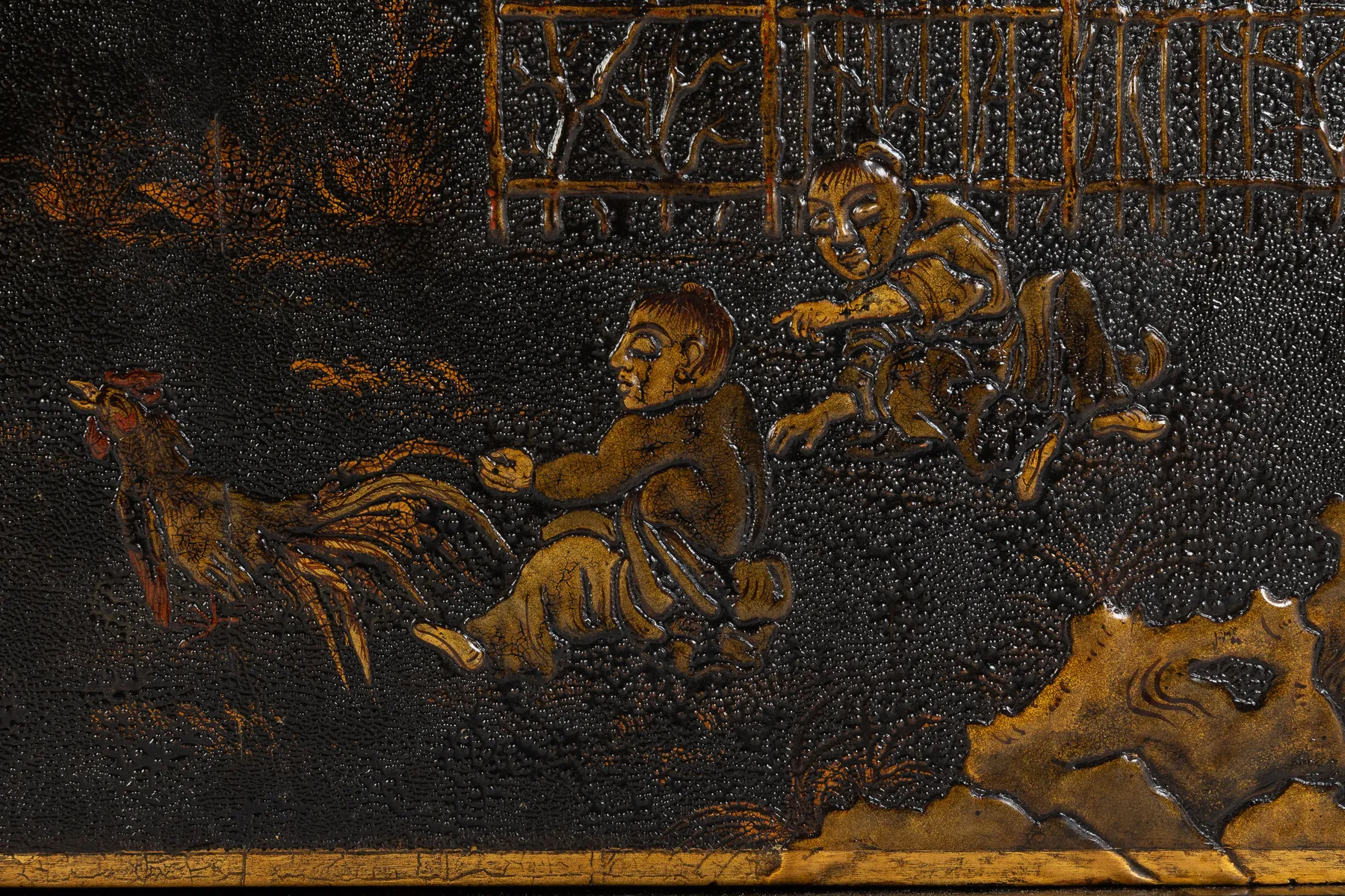 SOLD, Early 19th Century French Cabinet with Chinese Lacquer