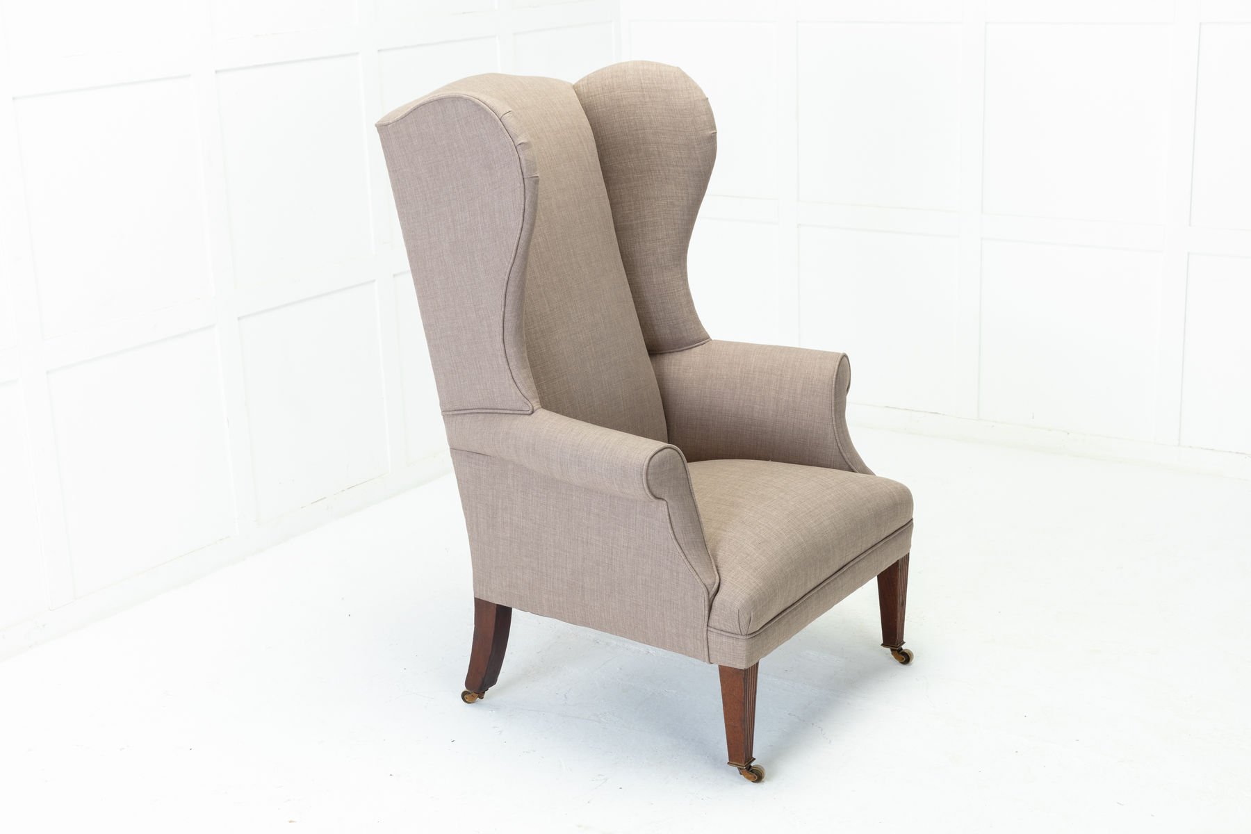 SOLD, 19th Century English Mahogany Wing Chair