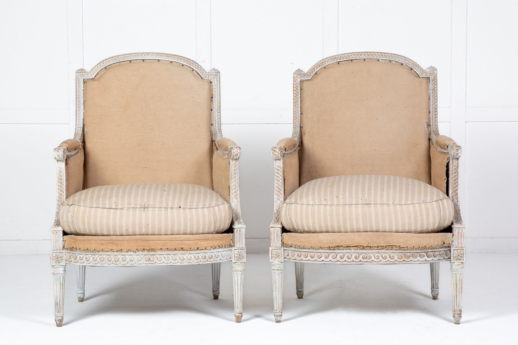 Pair of 1950s French Painted Armchairs