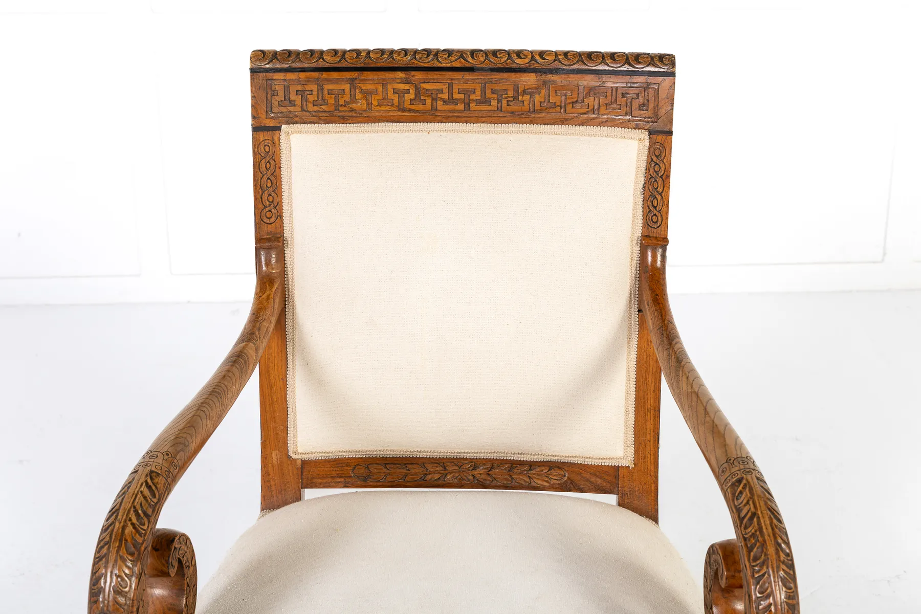 19th Century French Carved Beech Armchair