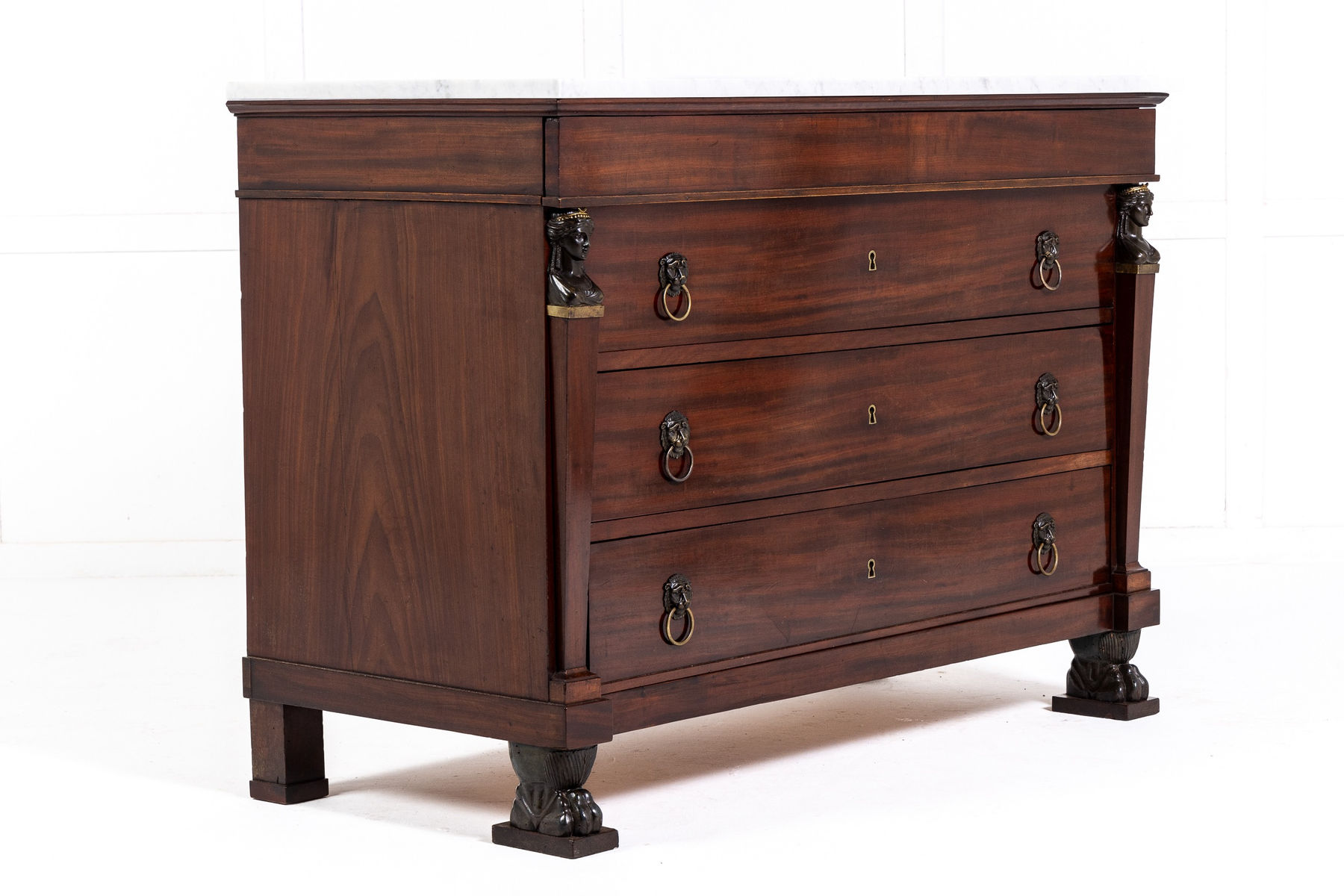 19th Century French Empire Period Mahogany Commode