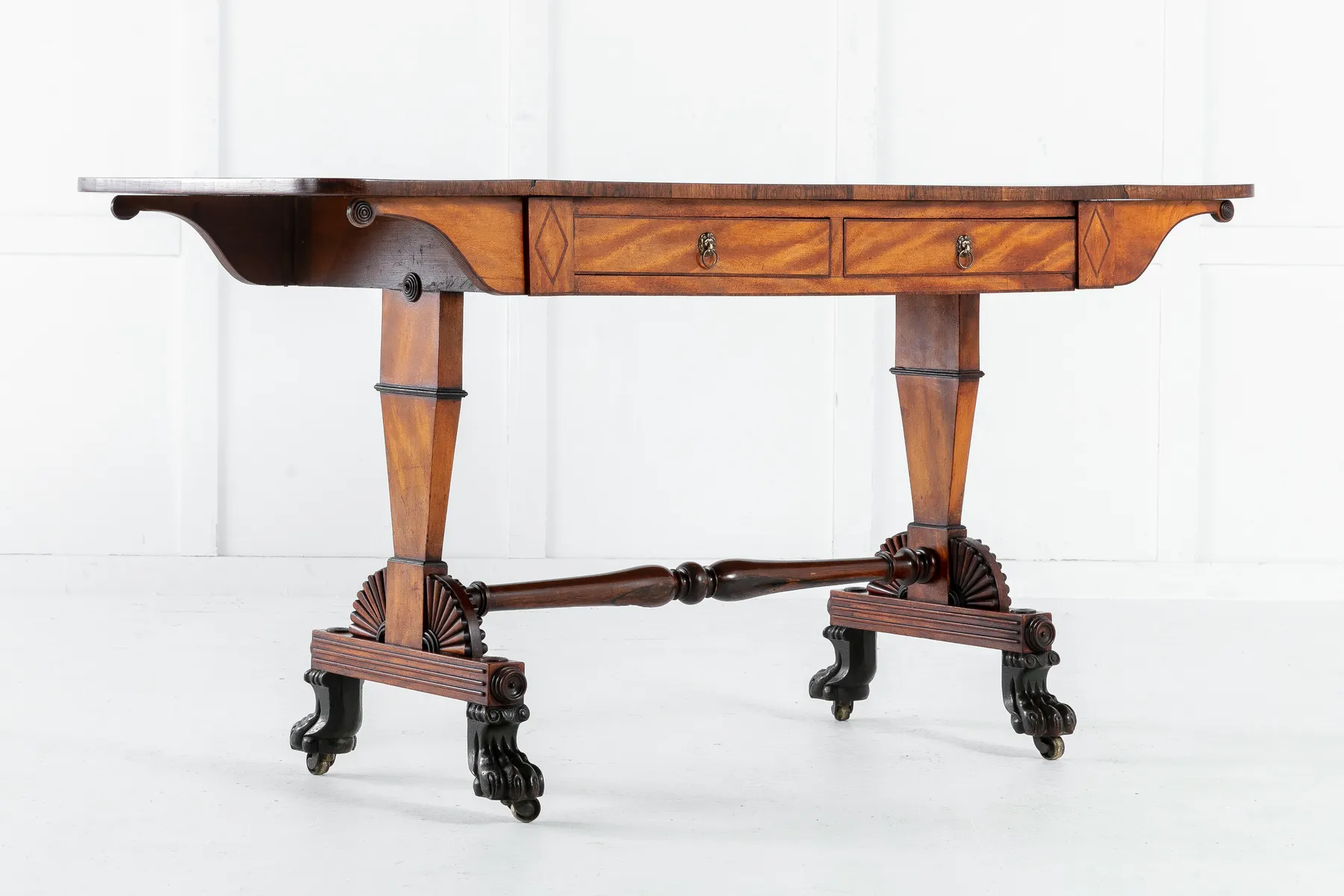 SOLD, Regency Satinwood and Rosewood Sofa Table