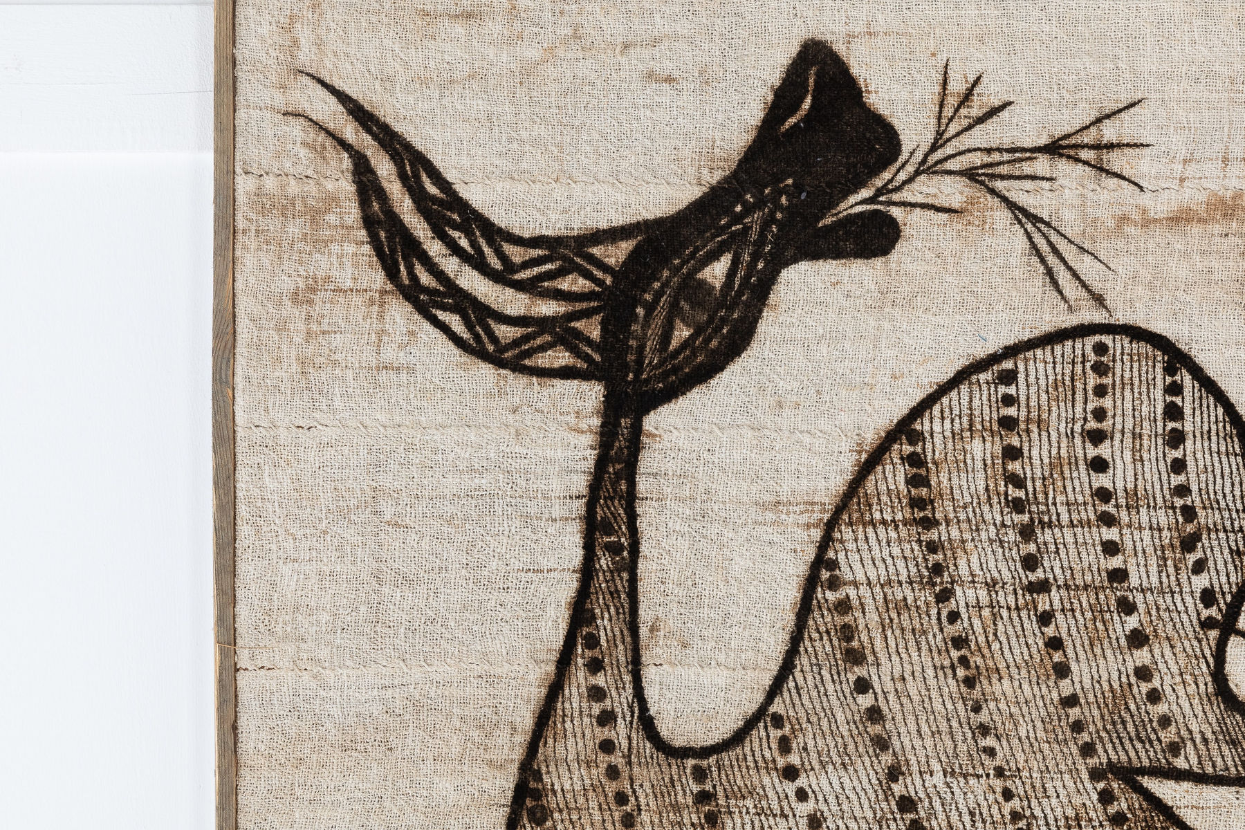 SOLD, Mid-Century Korhogo Ivorian Senufo Mounted Panel