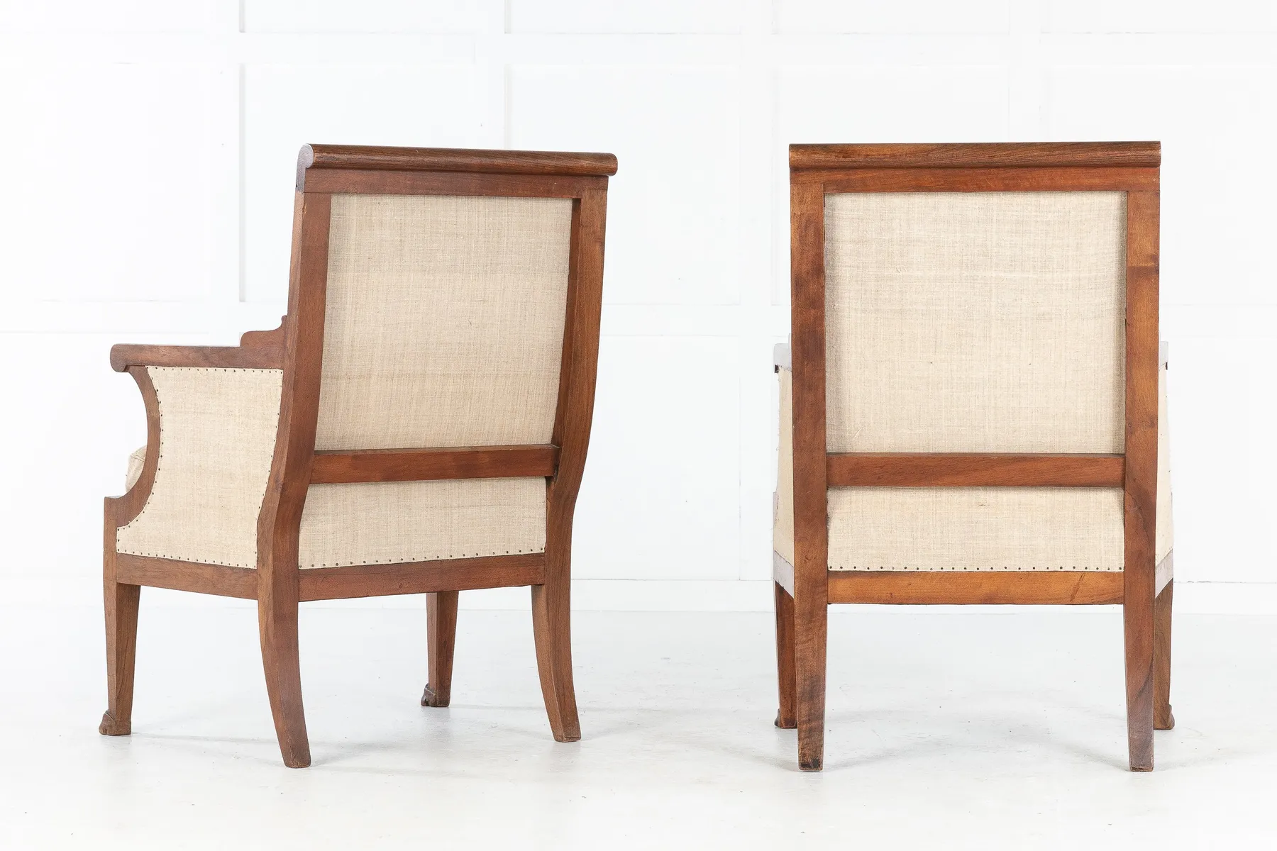SOLD, Pair of 19th Century French Walnut Armchairs