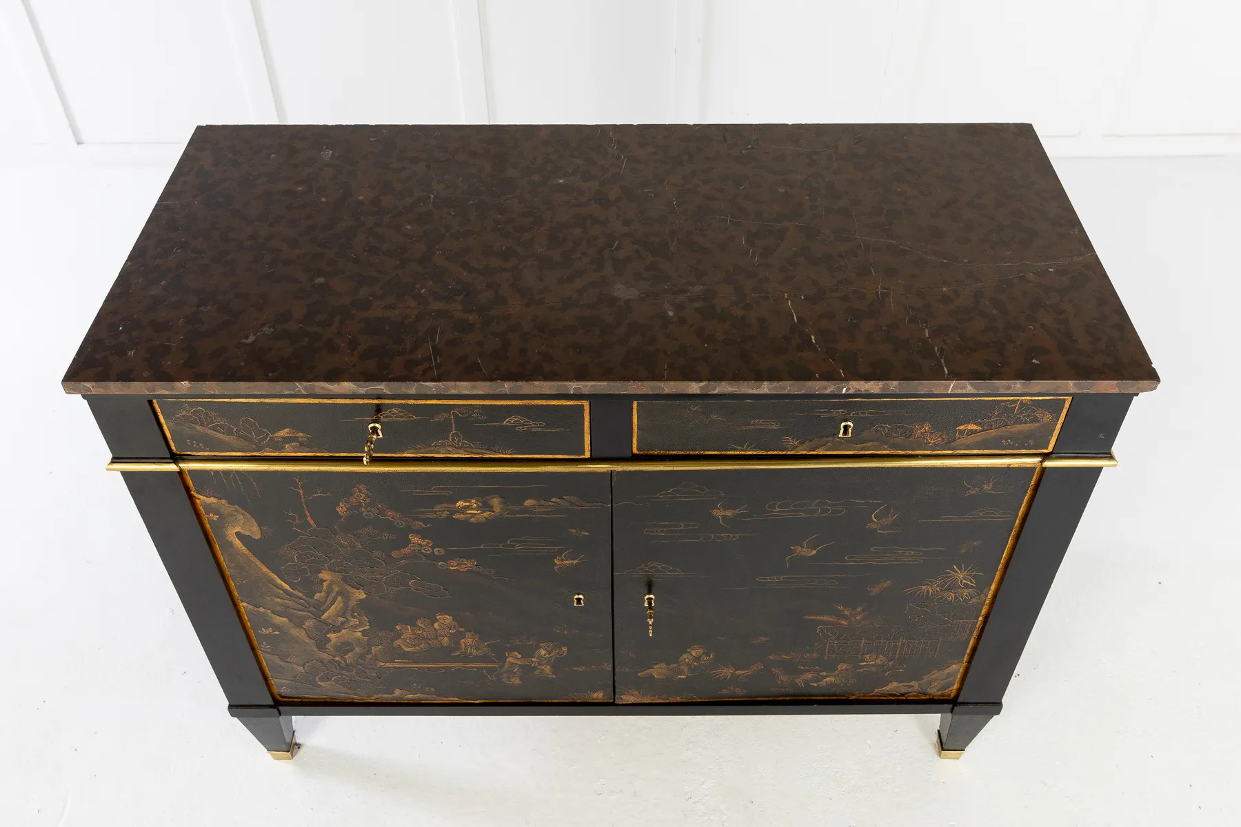 SOLD, Early 19th Century French Cabinet with Chinese Lacquer