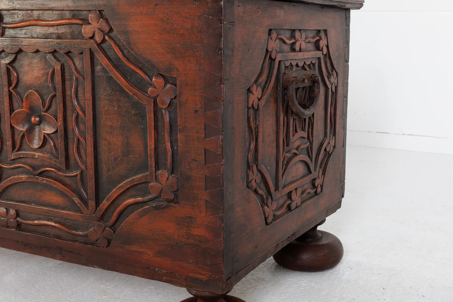 SOLD, 19th Century Hardwood Trunk