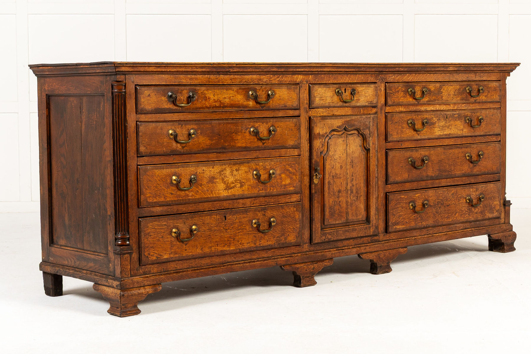 Monumental 18th Century English Oak Dresser Base/Sideboard