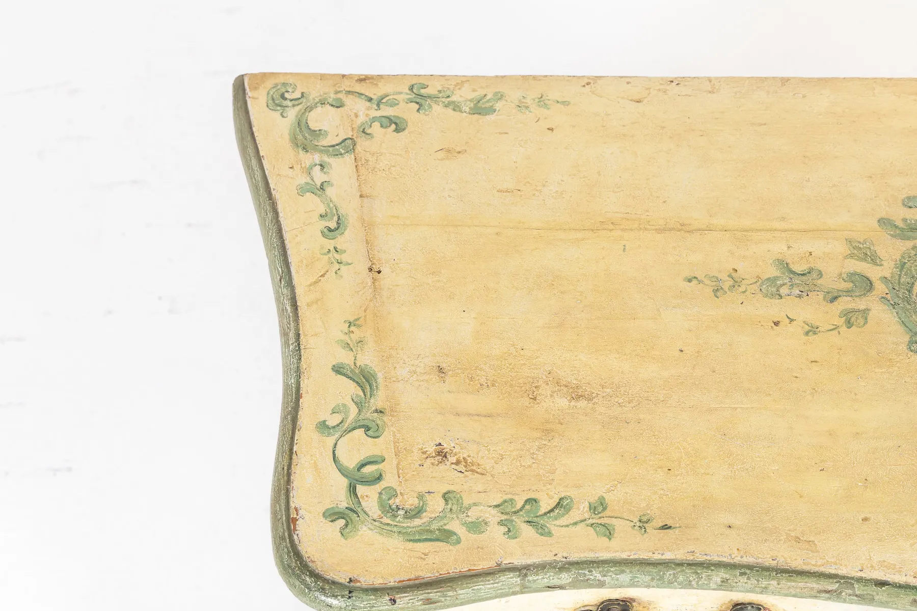 18th Century Italian Serpentine Painted Commode