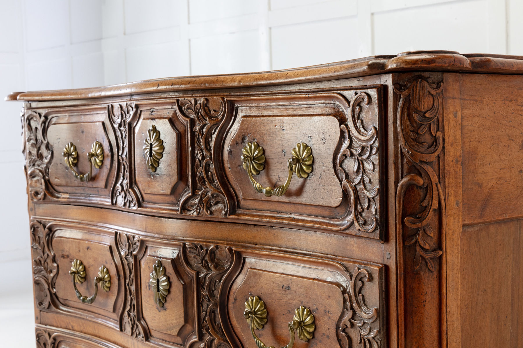 SOLD, 18th Century Regency Lyonaise Commode Galbée