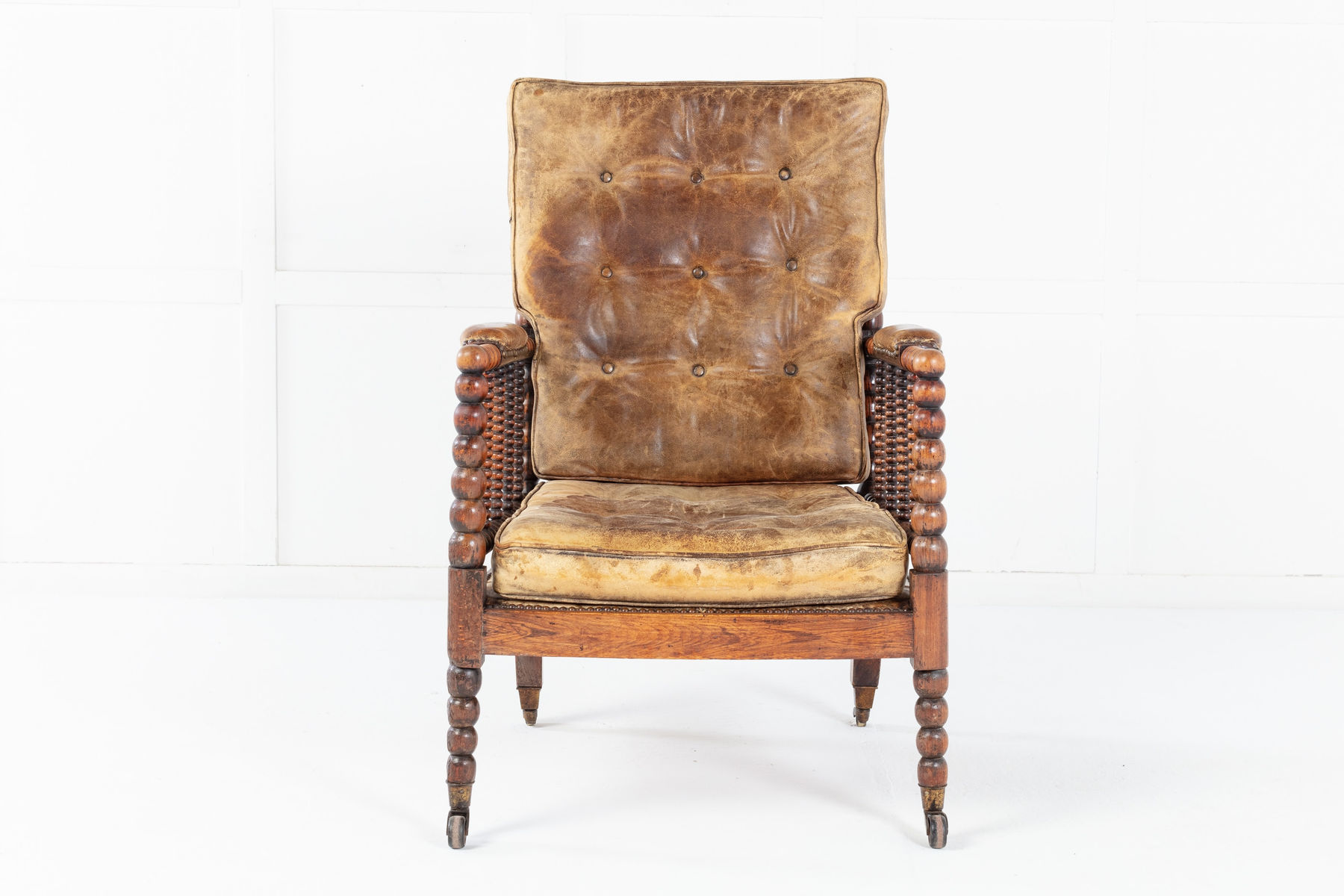 SOLD, 19th Century English Regency Simulated Rosewood Bobbin Chair