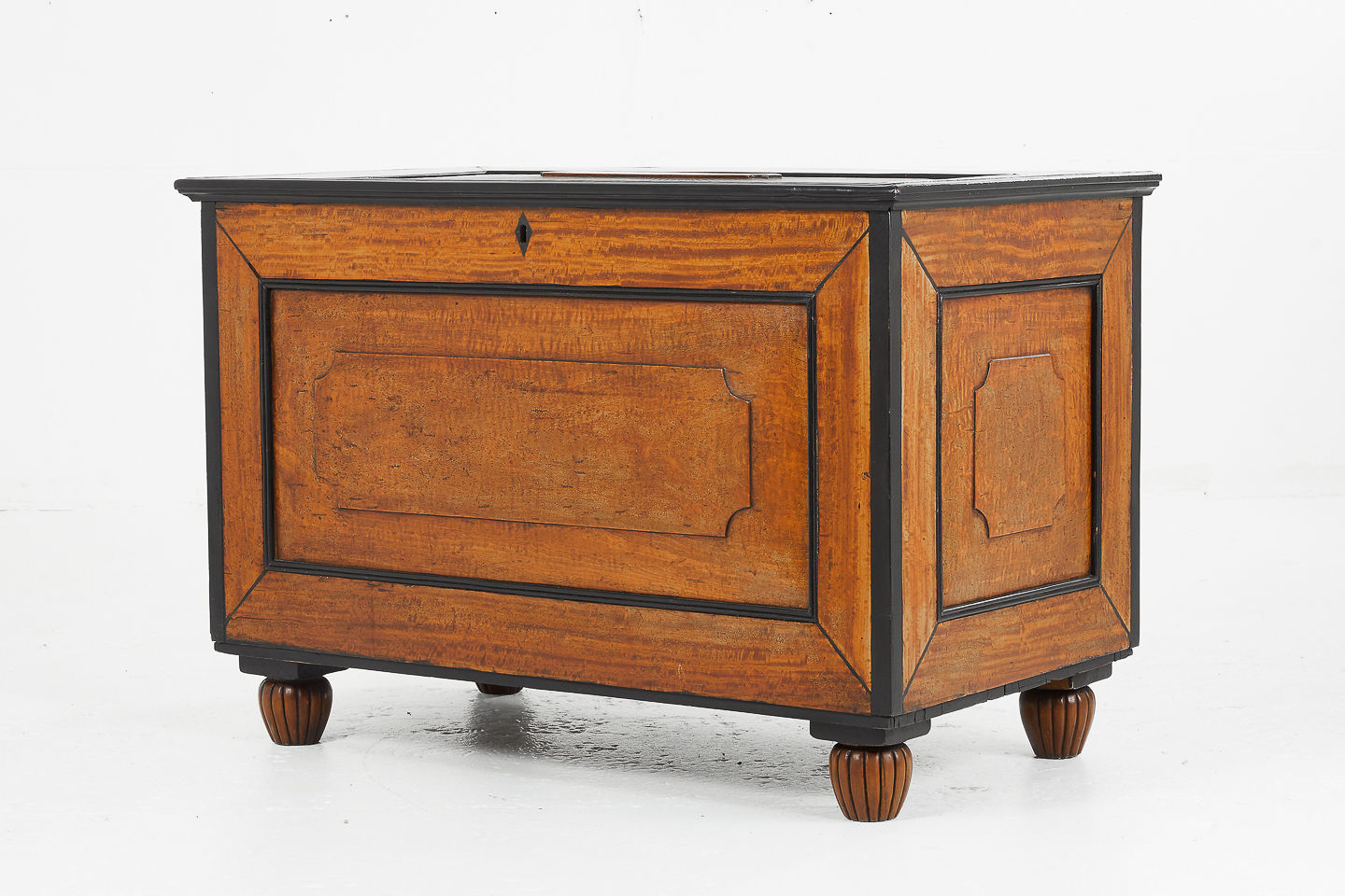 19th Century Anglo Indian Satinwood and Ebony Chest