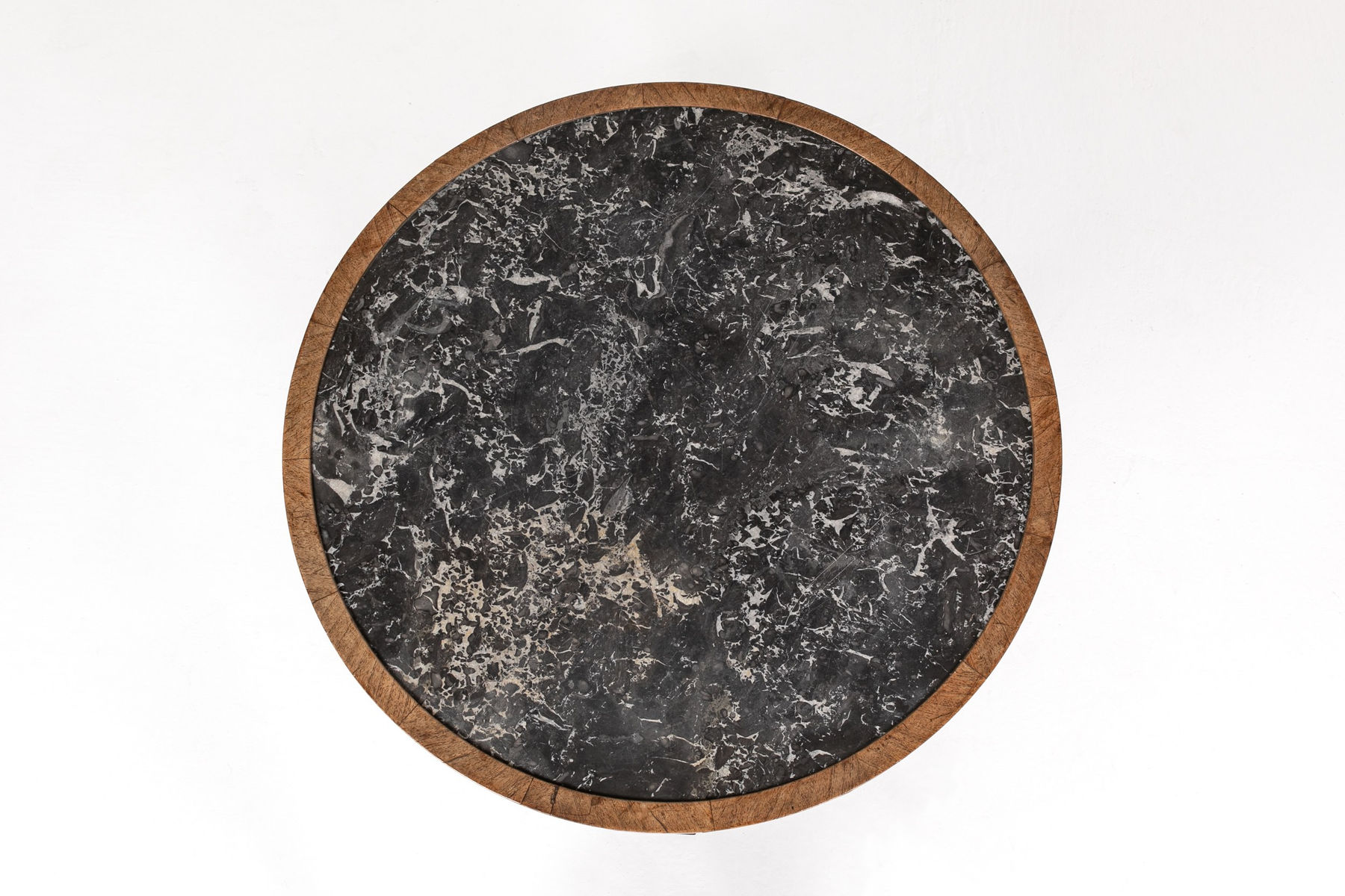 19th Century French Walnut Guéridon with Marble Top