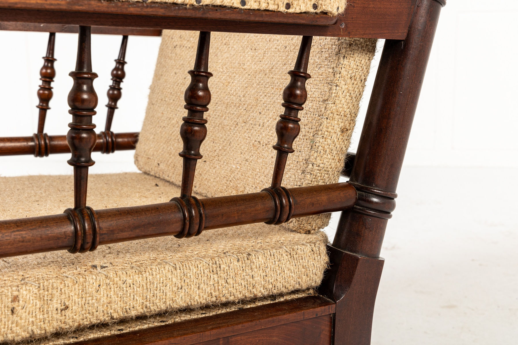 19th Century English Mahogany Turned Spindle Armchair