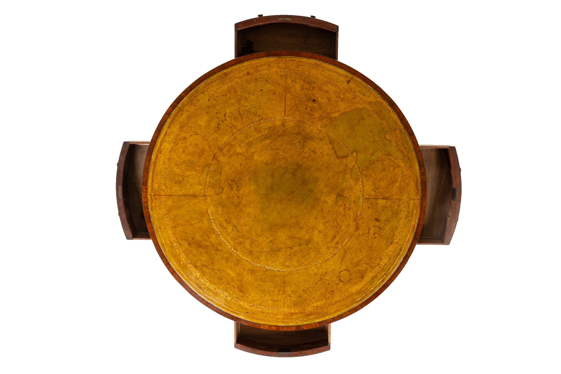 Large 19th Century English Regency Mahogany Drum Table