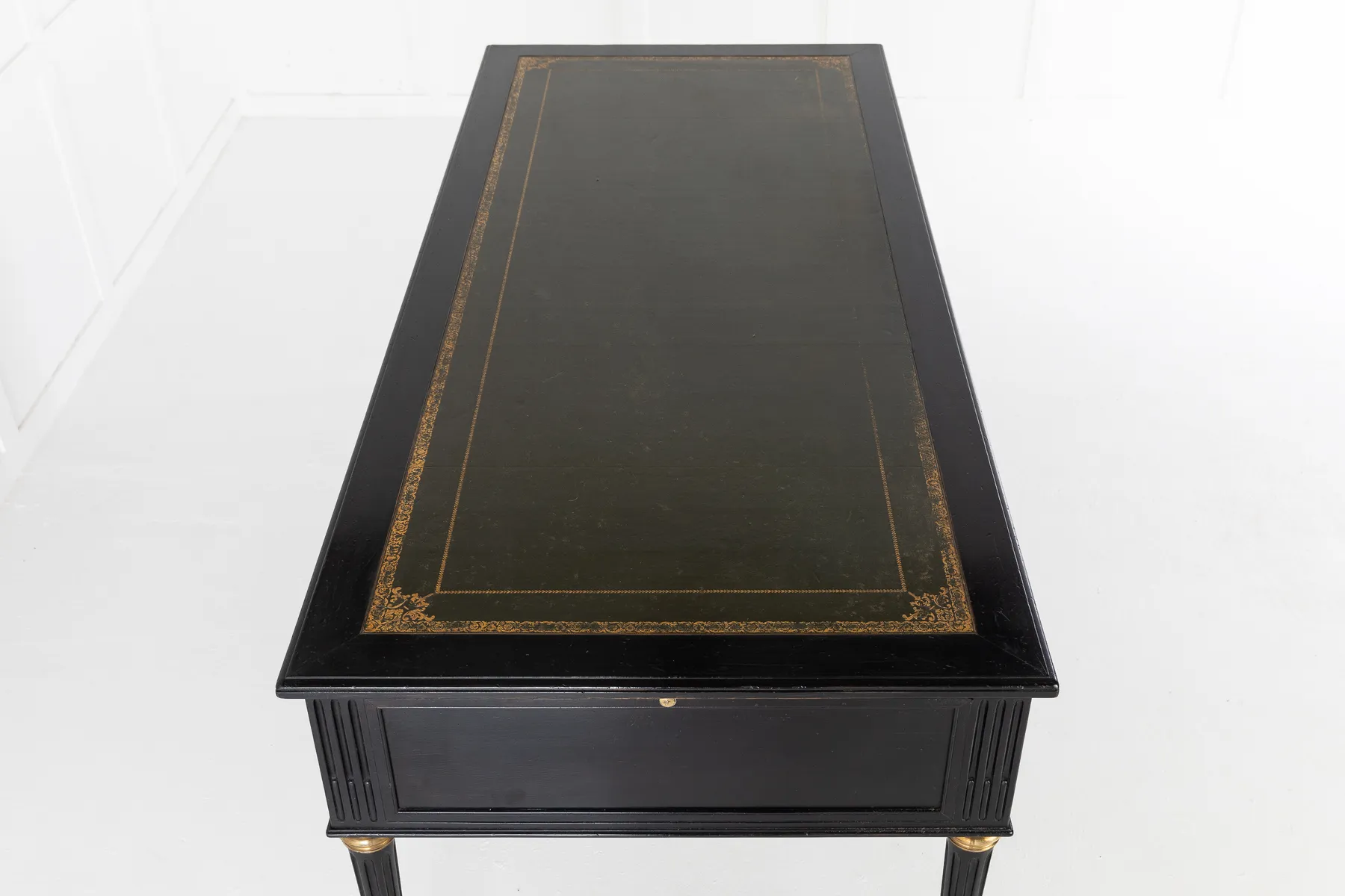 SOLD, 1940s French Ebonised Bureau Plat