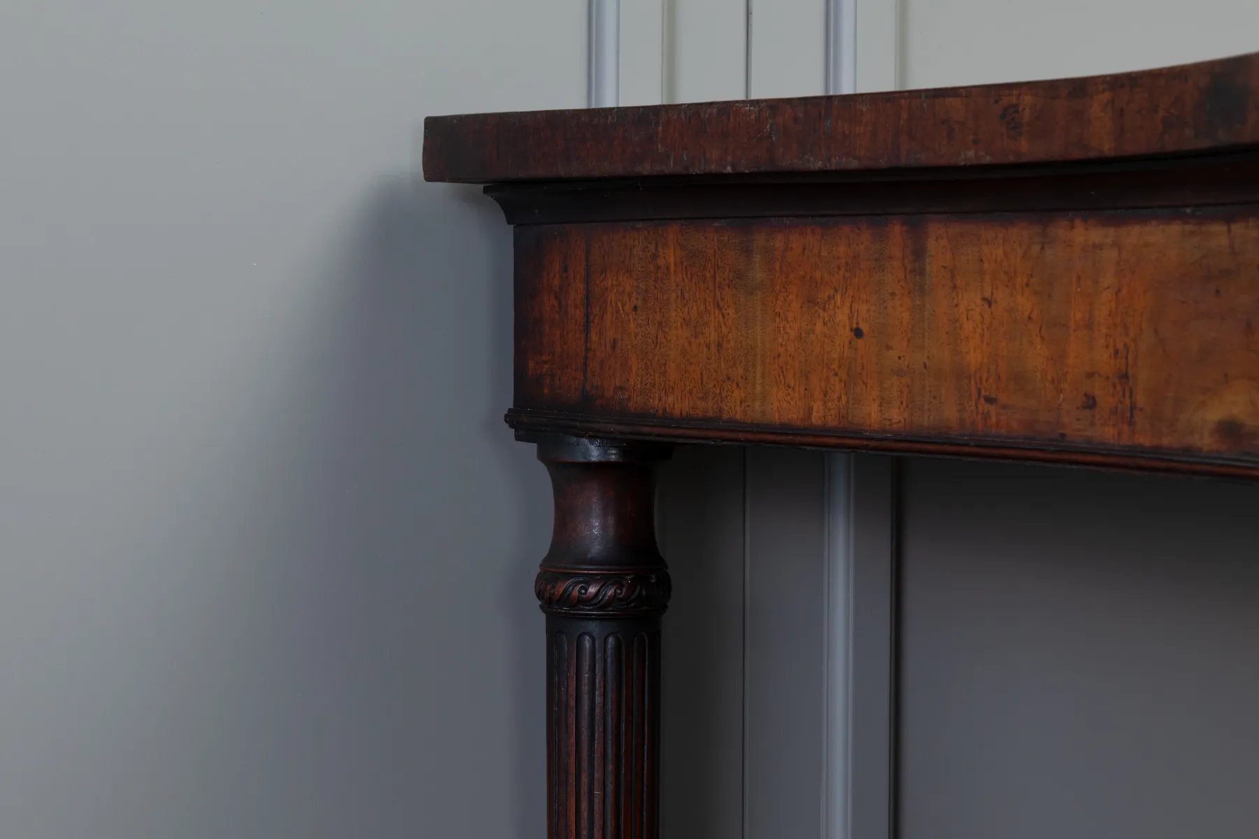 SOLD, George III Mahogany Serpentine Side/Serving Table