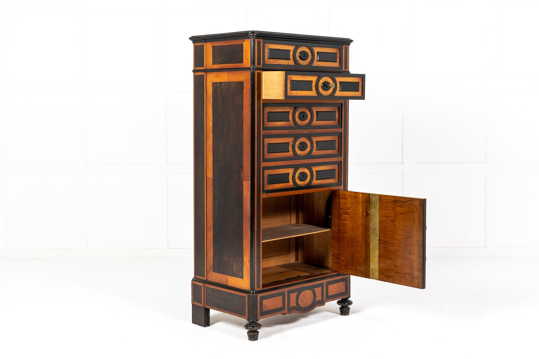 19th Century French Ebony and Kingwood Secrétaire