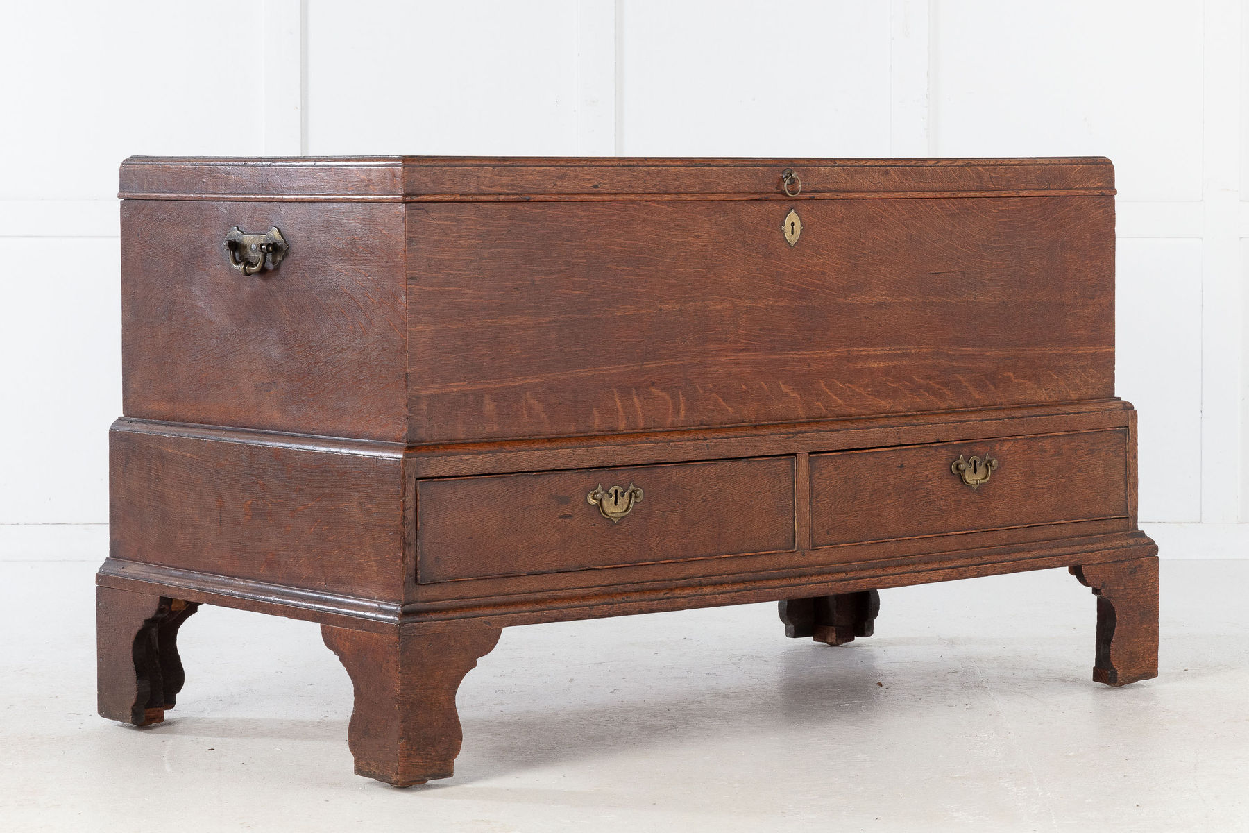 SOLD, 18th Century Oak Silver Chest