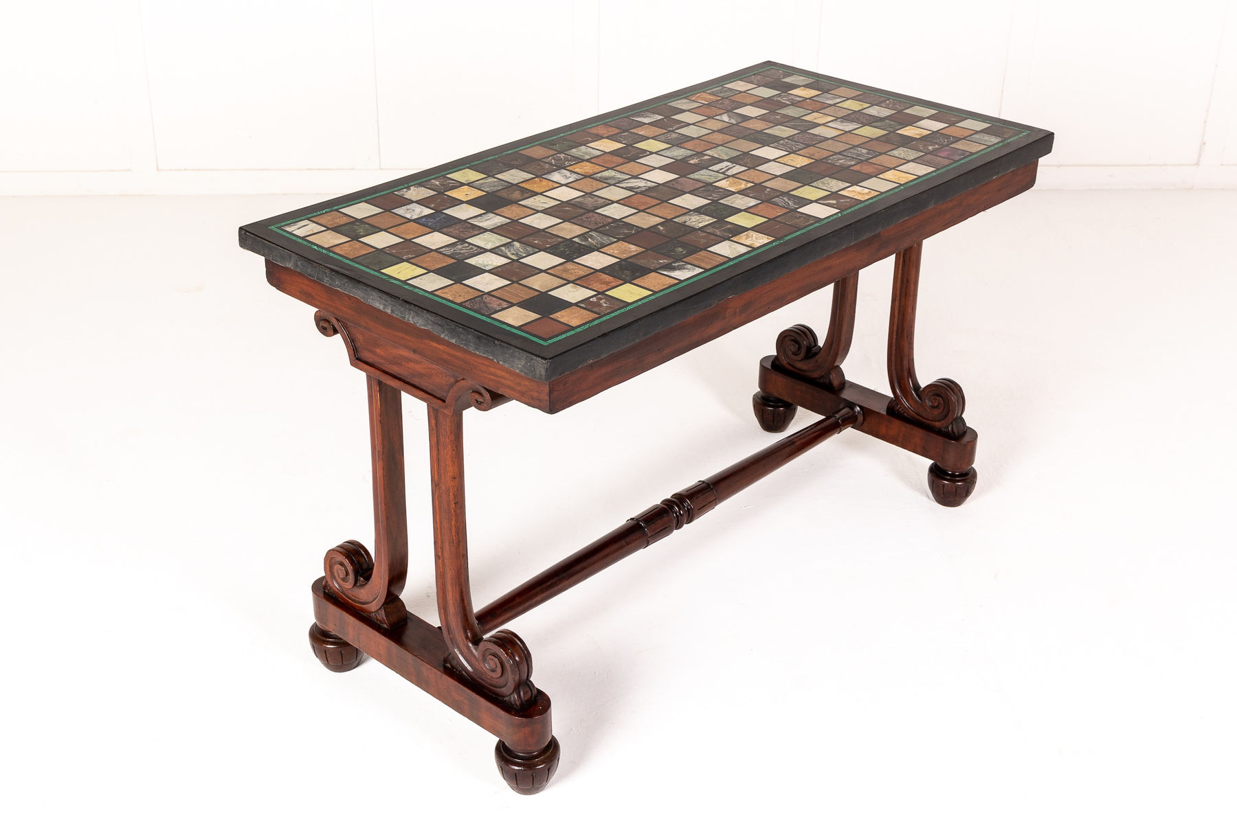 19th Century Regency Mahogany Table with Specimen Marble Top